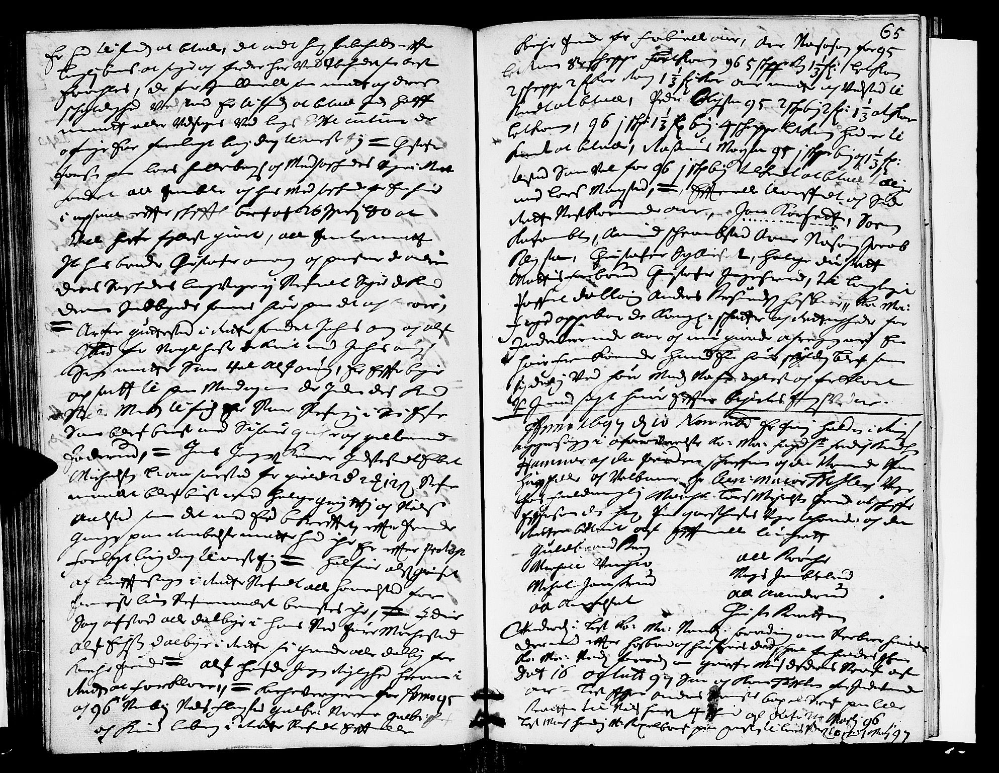 Hedemarken sorenskriveri, SAH/TING-034/G/Gb/L0025: Tingbok, 1697, s. 64b-65a