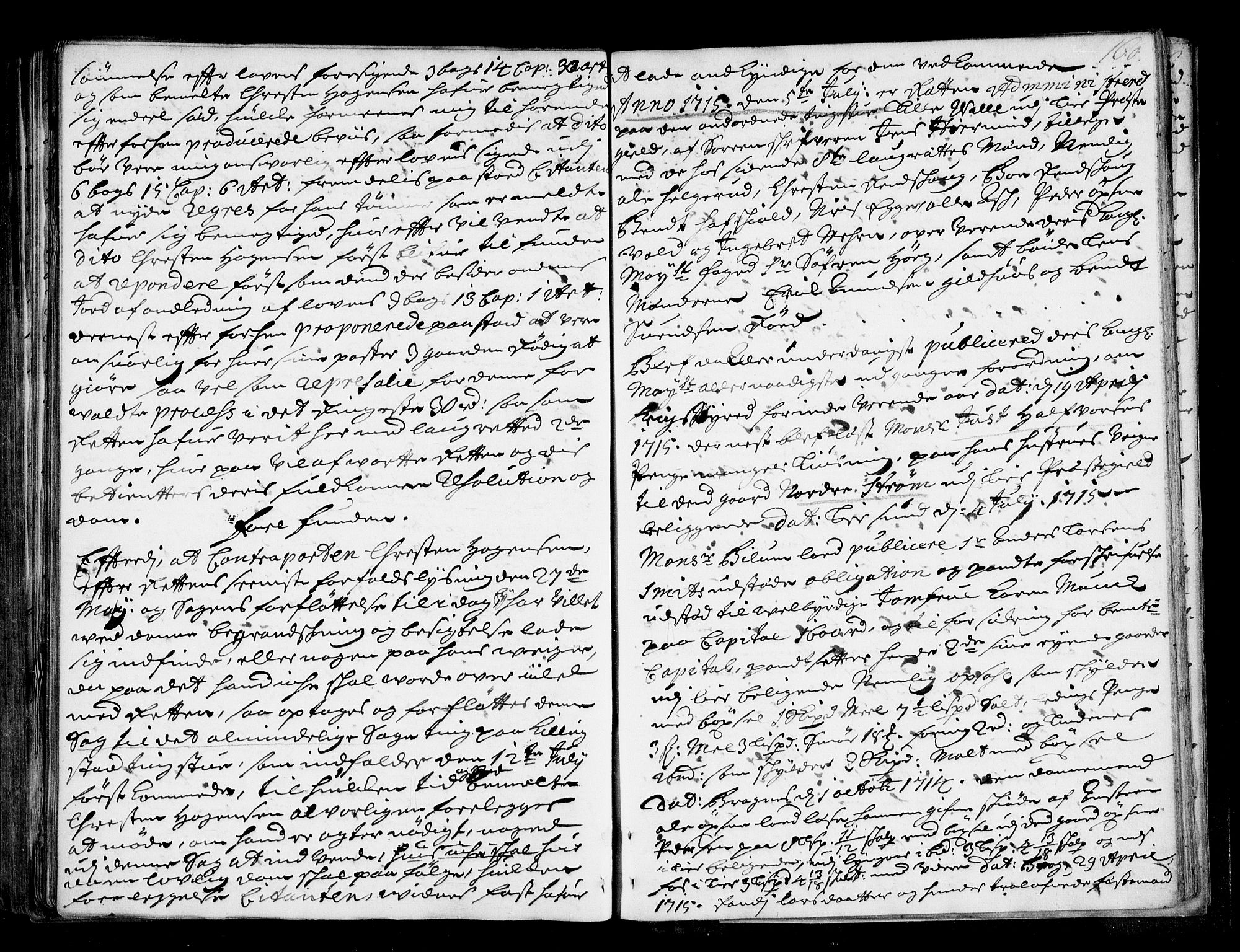 Lier, Røyken og Hurum sorenskriveri, SAKO/A-89/F/Fa/L0043: Tingbok, 1712-1716, s. 160