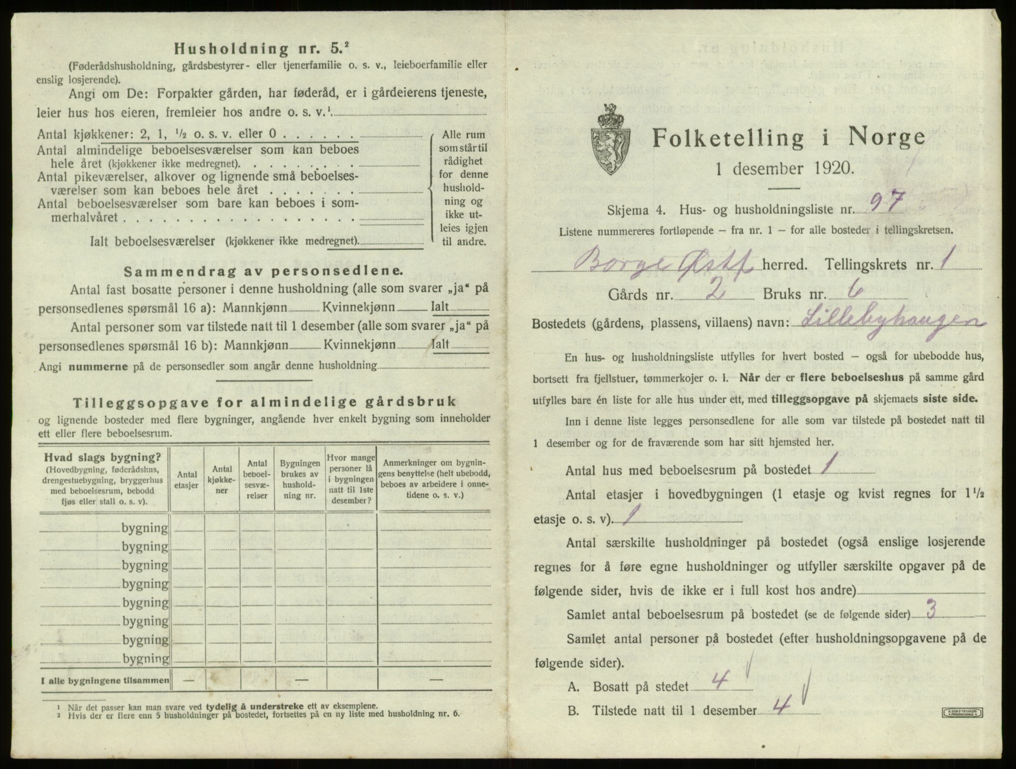 SAO, Folketelling 1920 for 0113 Borge herred, 1920, s. 227