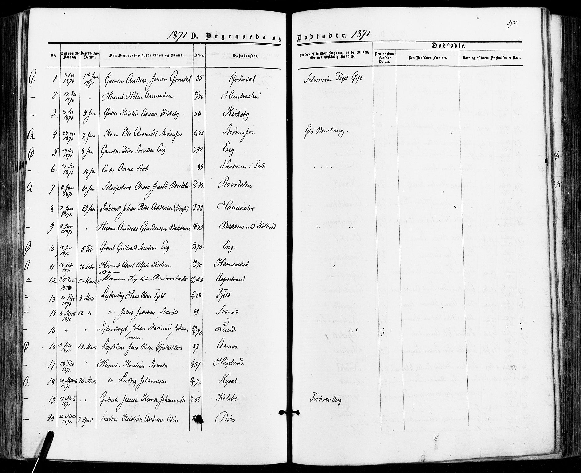 Aremark prestekontor Kirkebøker, AV/SAO-A-10899/F/Fc/L0004: Ministerialbok nr. III 4, 1866-1877, s. 595-596