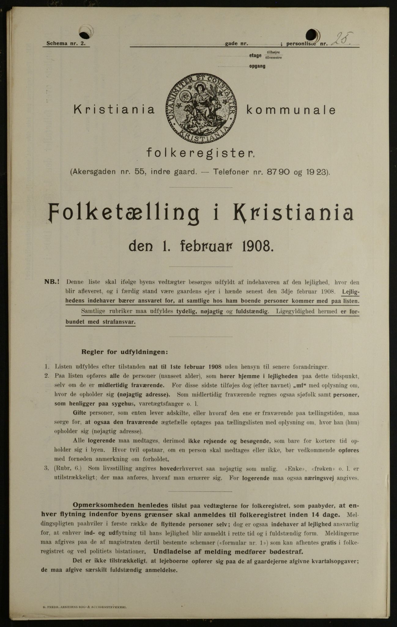 OBA, Kommunal folketelling 1.2.1908 for Kristiania kjøpstad, 1908, s. 36800