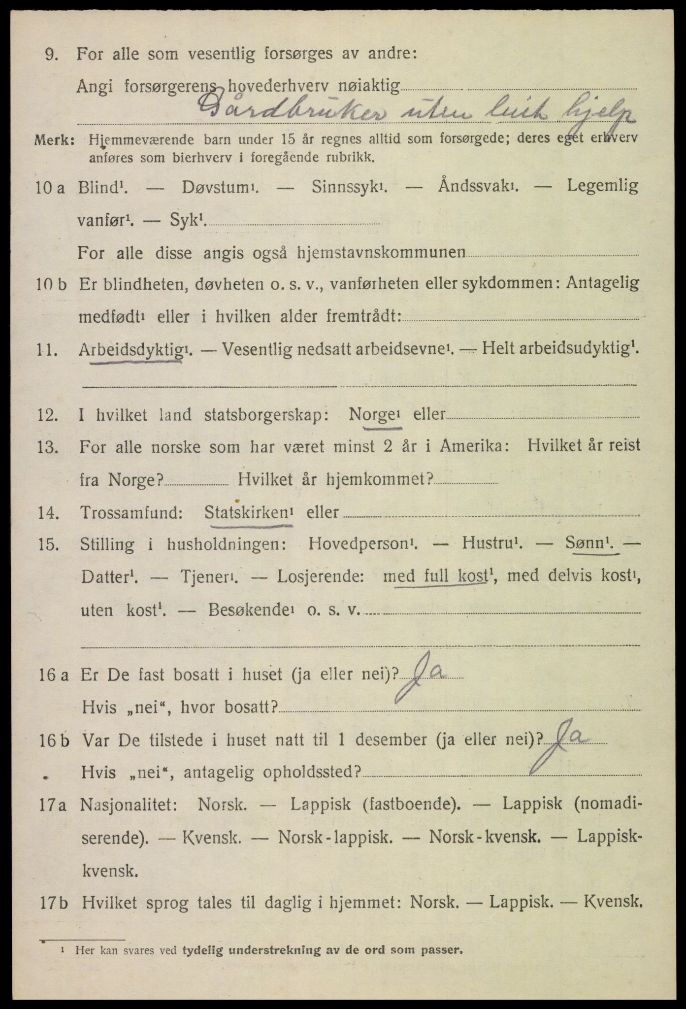 SAT, Folketelling 1920 for 1864 Gimsøy herred, 1920, s. 2662