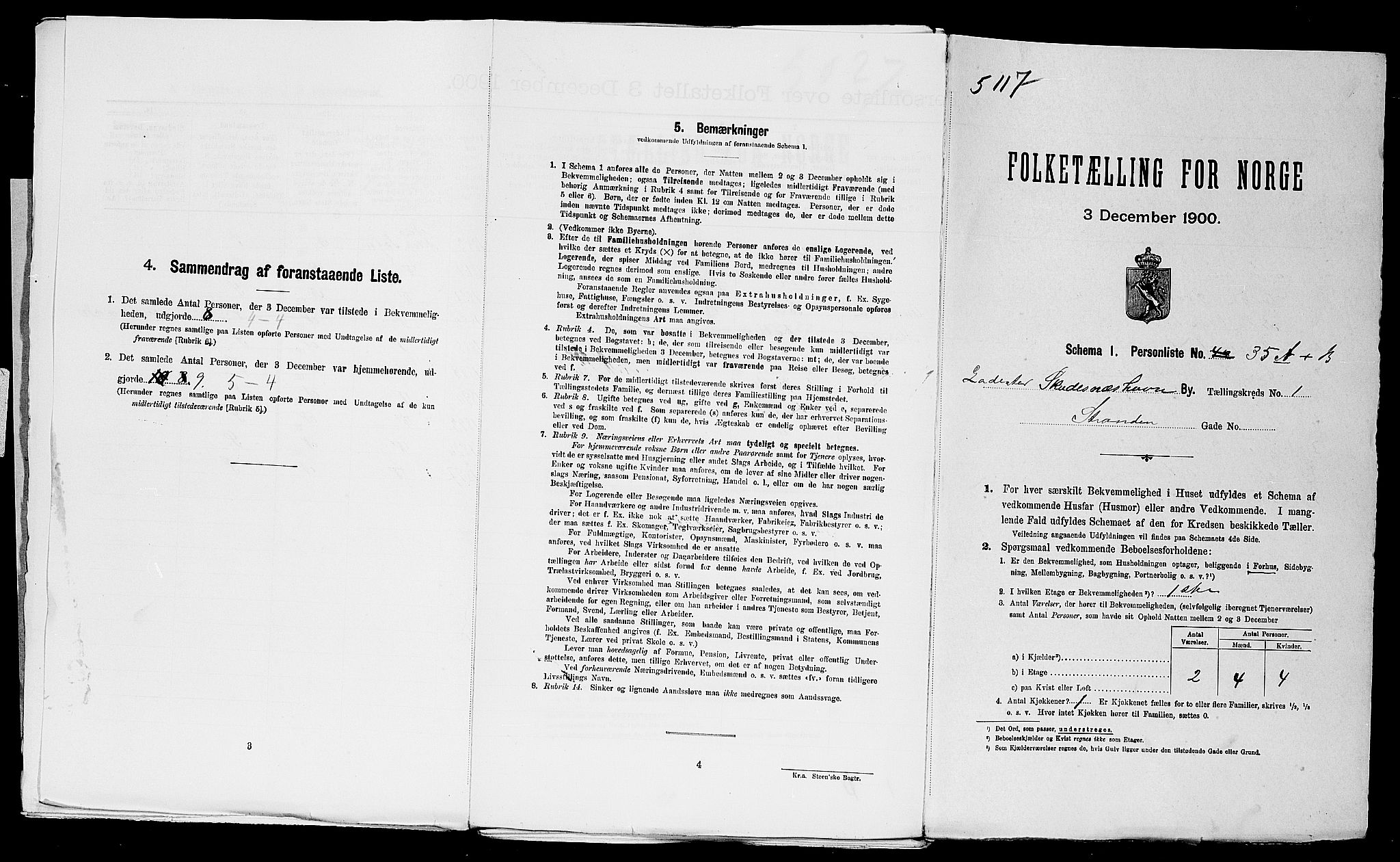 SAST, Folketelling 1900 for 1104 Skudeneshavn ladested, 1900, s. 38