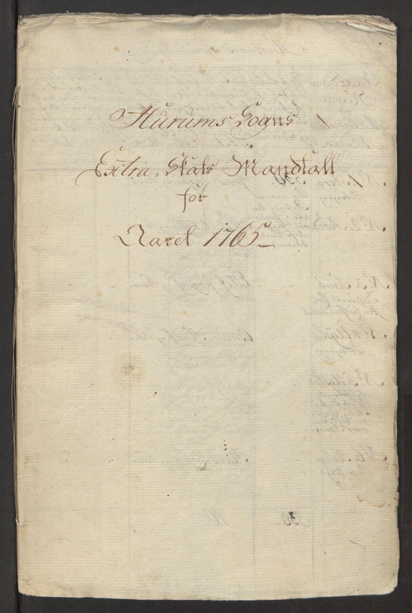 Rentekammeret inntil 1814, Reviderte regnskaper, Fogderegnskap, RA/EA-4092/R31/L1834: Ekstraskatten Hurum, Røyken, Eiker, Lier og Buskerud, 1765, s. 75
