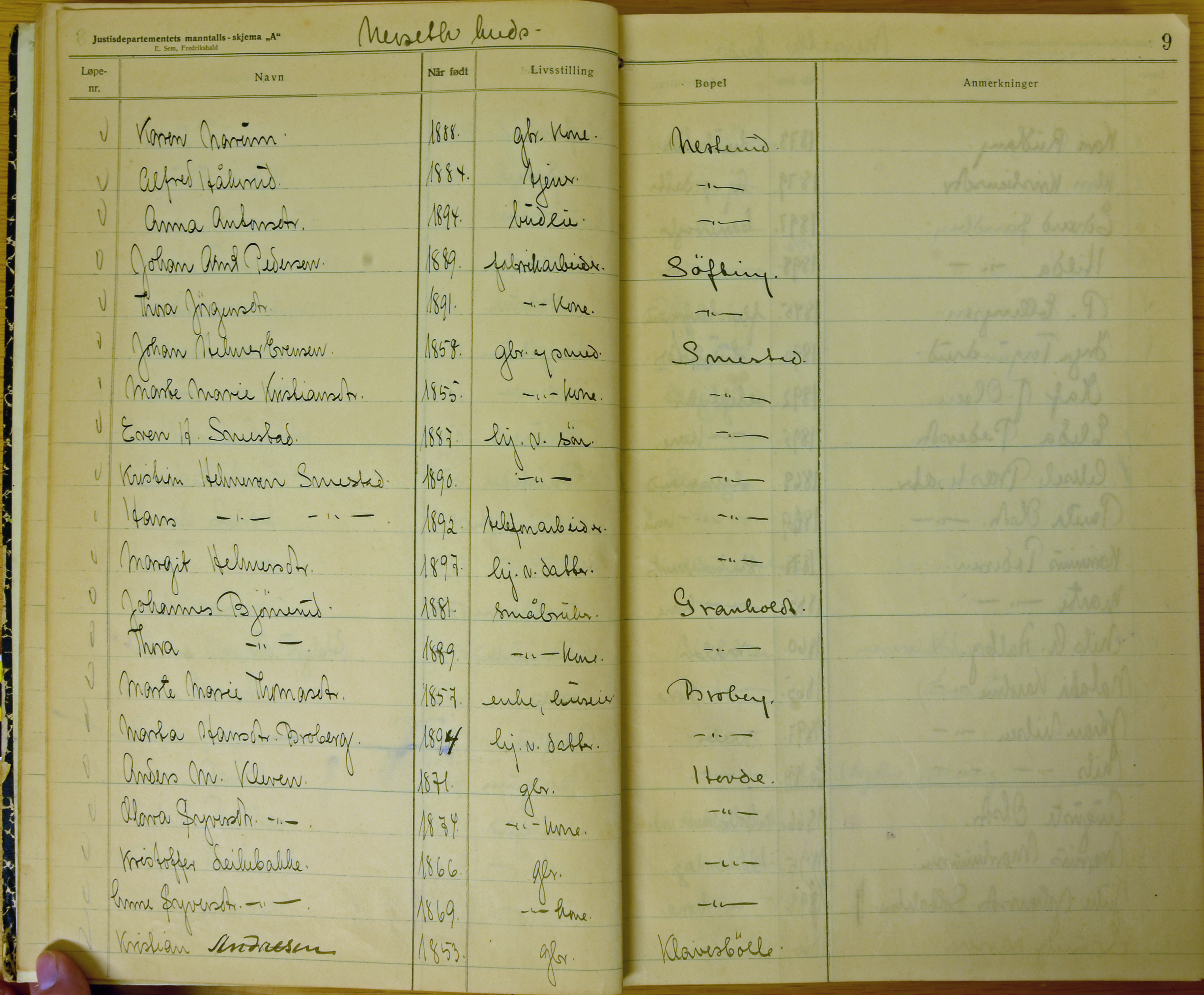Vestre Toten kommunearkiv*, KVT/-/-/-: Manntall over stemmeberettigede innbyggere i Vestre Toten valgsokn, 1921, s. 9