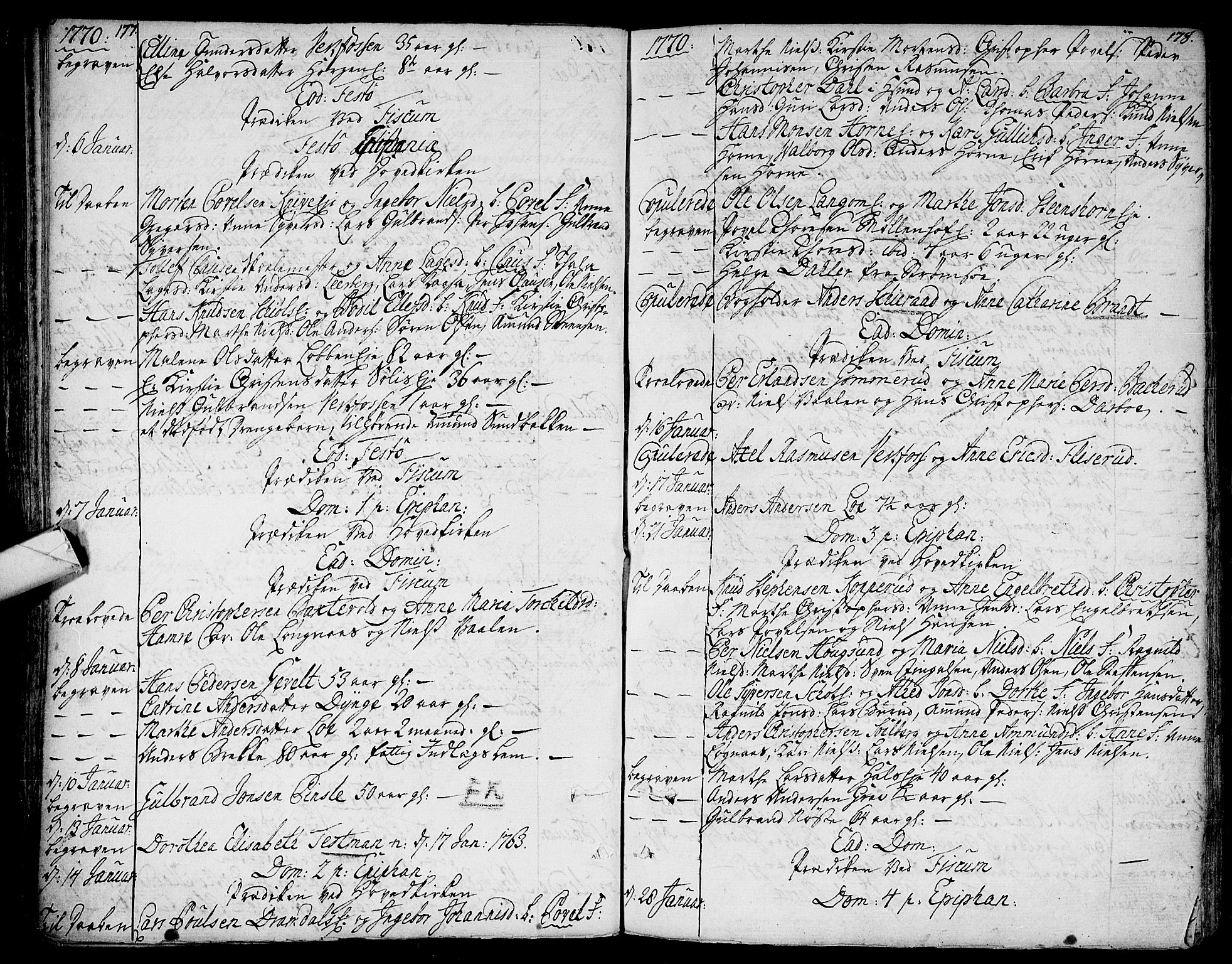 Eiker kirkebøker, AV/SAKO-A-4/F/Fa/L0008: Ministerialbok nr. I 8, 1764-1788, s. 177-178