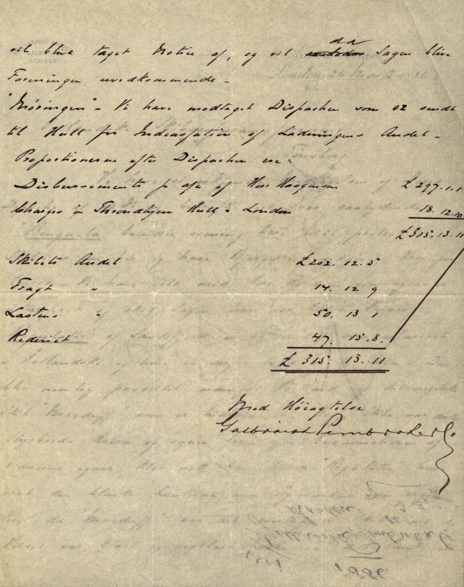 Pa 63 - Østlandske skibsassuranceforening, VEMU/A-1079/G/Ga/L0019/0001: Havaridokumenter / Telanak, Telefon, Ternen, Sir John Lawrence, Benguela, 1886, s. 58