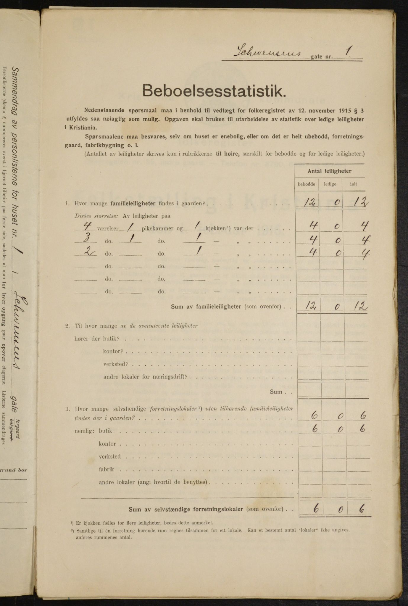 OBA, Kommunal folketelling 1.2.1916 for Kristiania, 1916, s. 94836