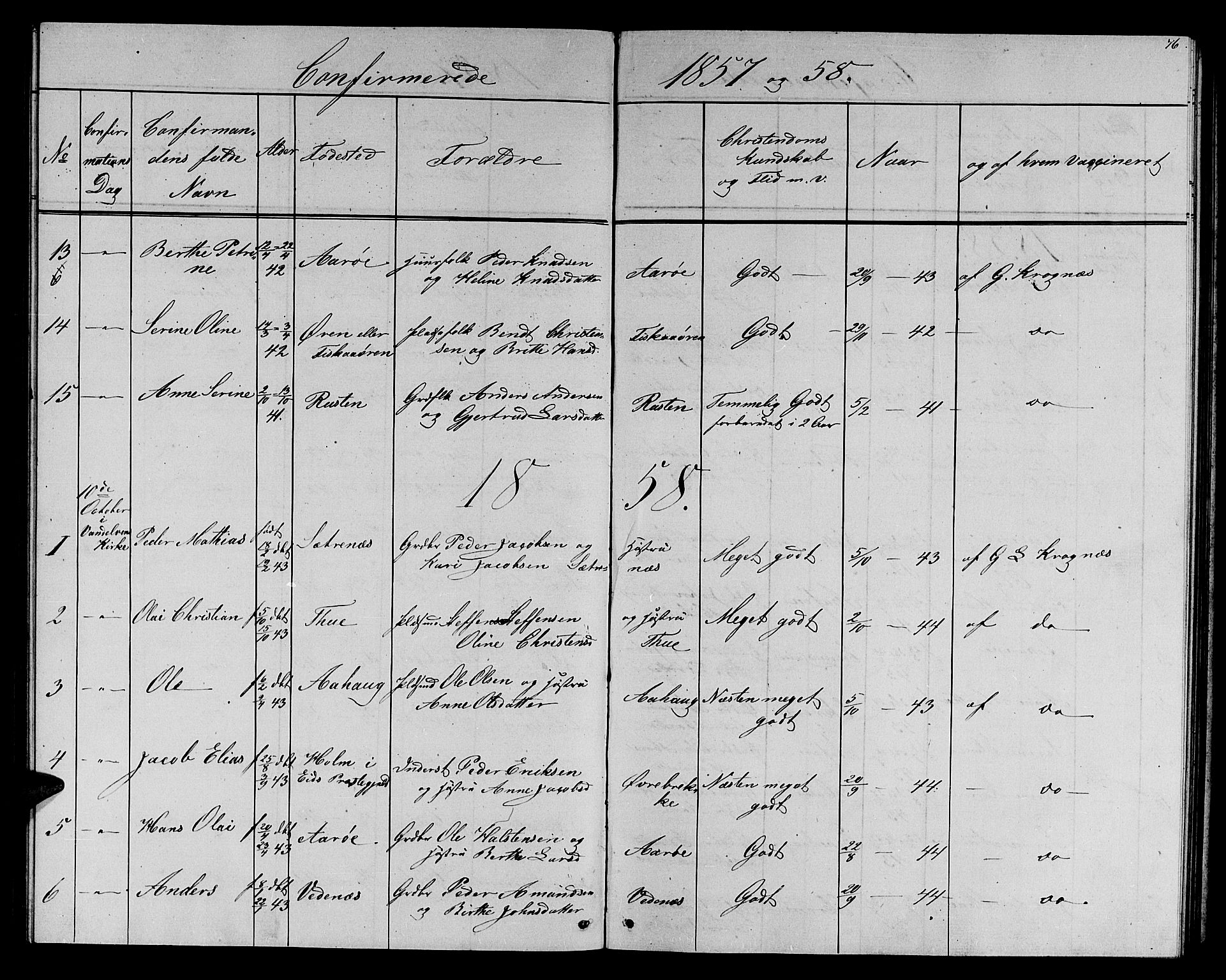 Ministerialprotokoller, klokkerbøker og fødselsregistre - Møre og Romsdal, SAT/A-1454/501/L0015: Klokkerbok nr. 501C01, 1854-1867, s. 76
