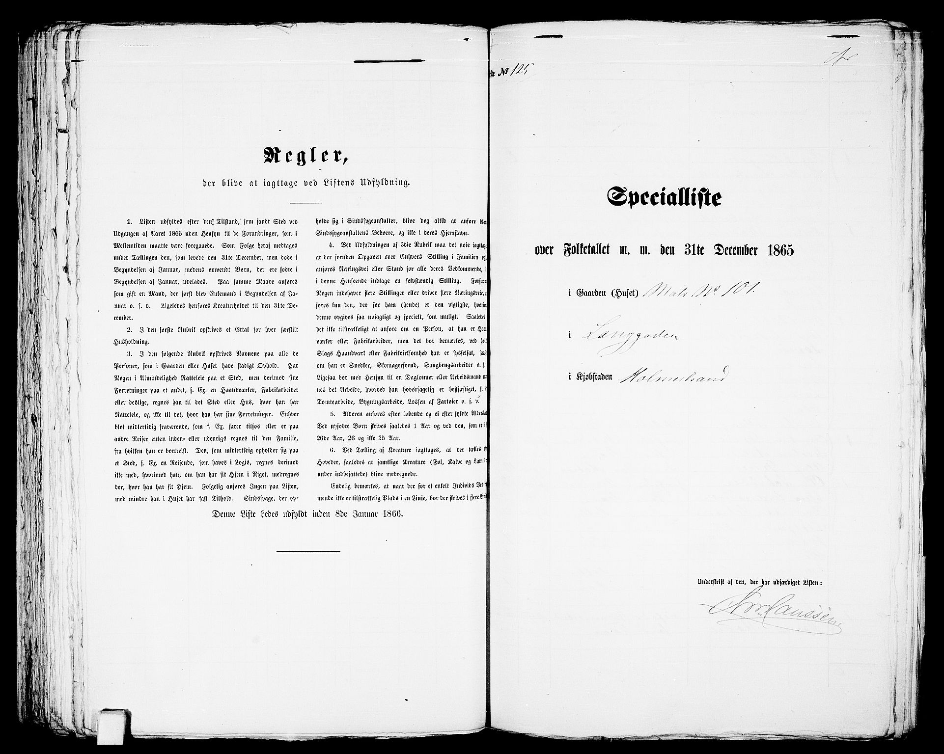 RA, Folketelling 1865 for 0702B Botne prestegjeld, Holmestrand kjøpstad, 1865, s. 257