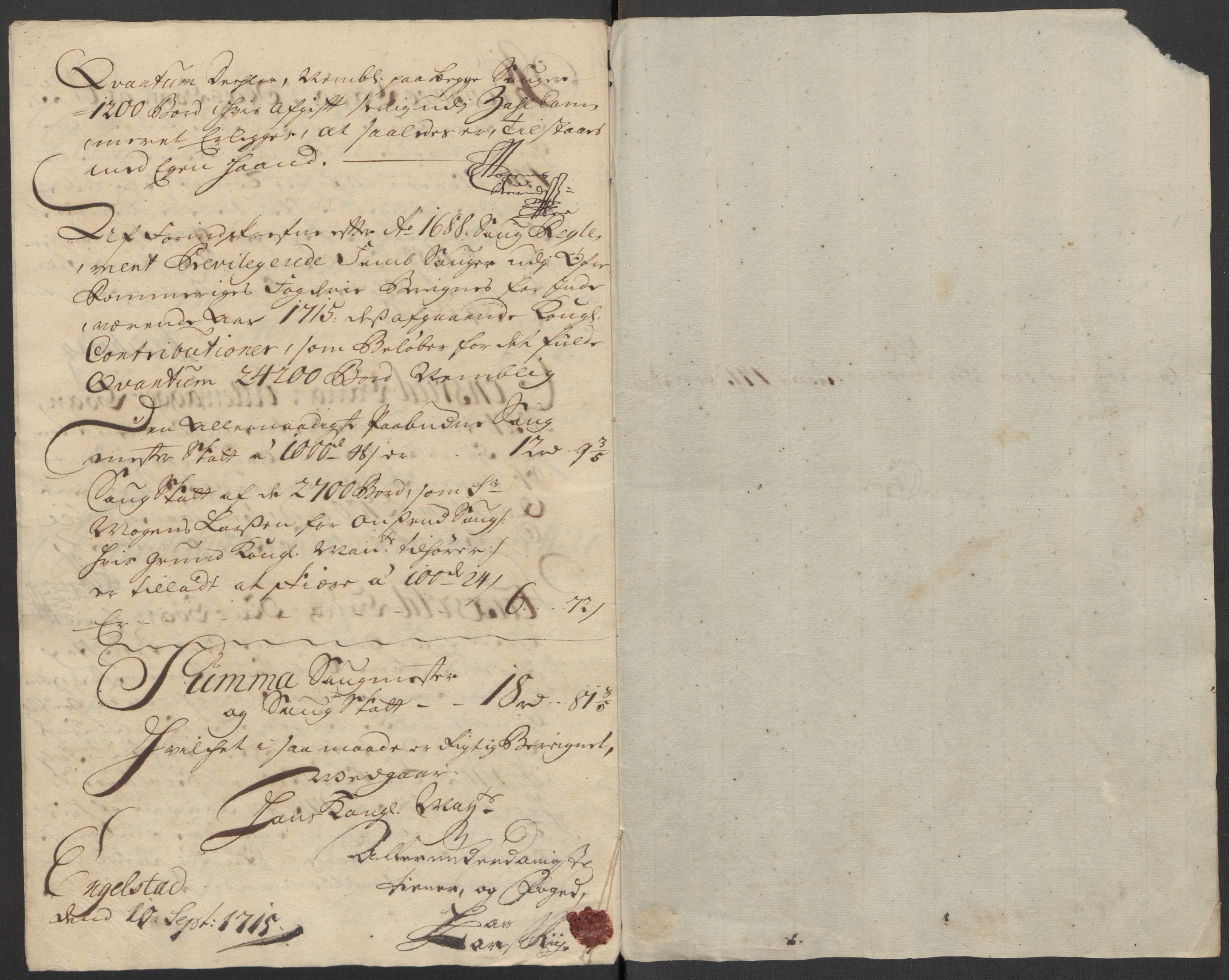 Rentekammeret inntil 1814, Reviderte regnskaper, Fogderegnskap, RA/EA-4092/R12/L0724: Fogderegnskap Øvre Romerike, 1715, s. 152