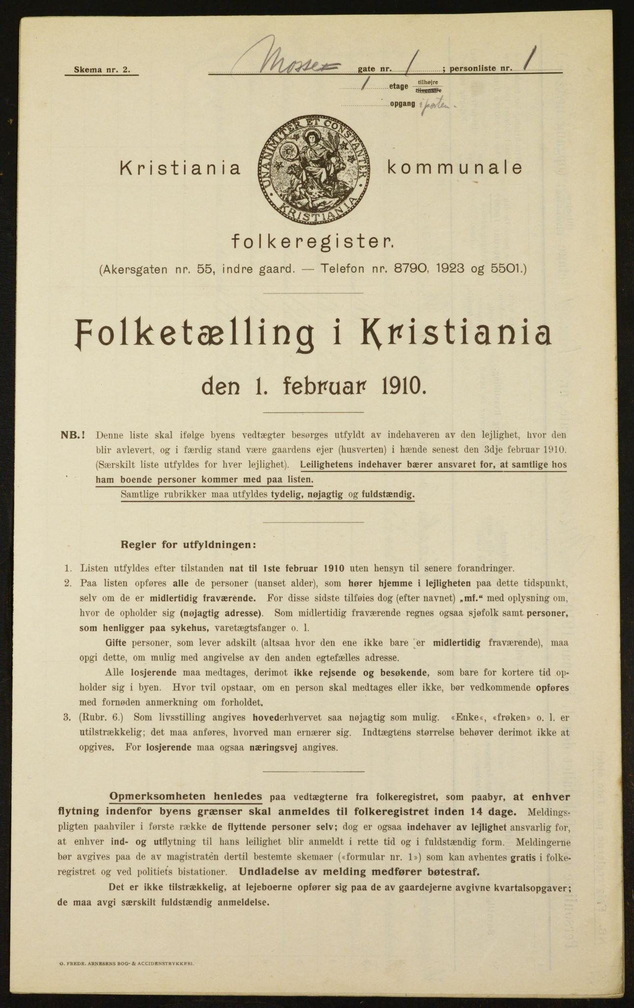 OBA, Kommunal folketelling 1.2.1910 for Kristiania, 1910, s. 63544