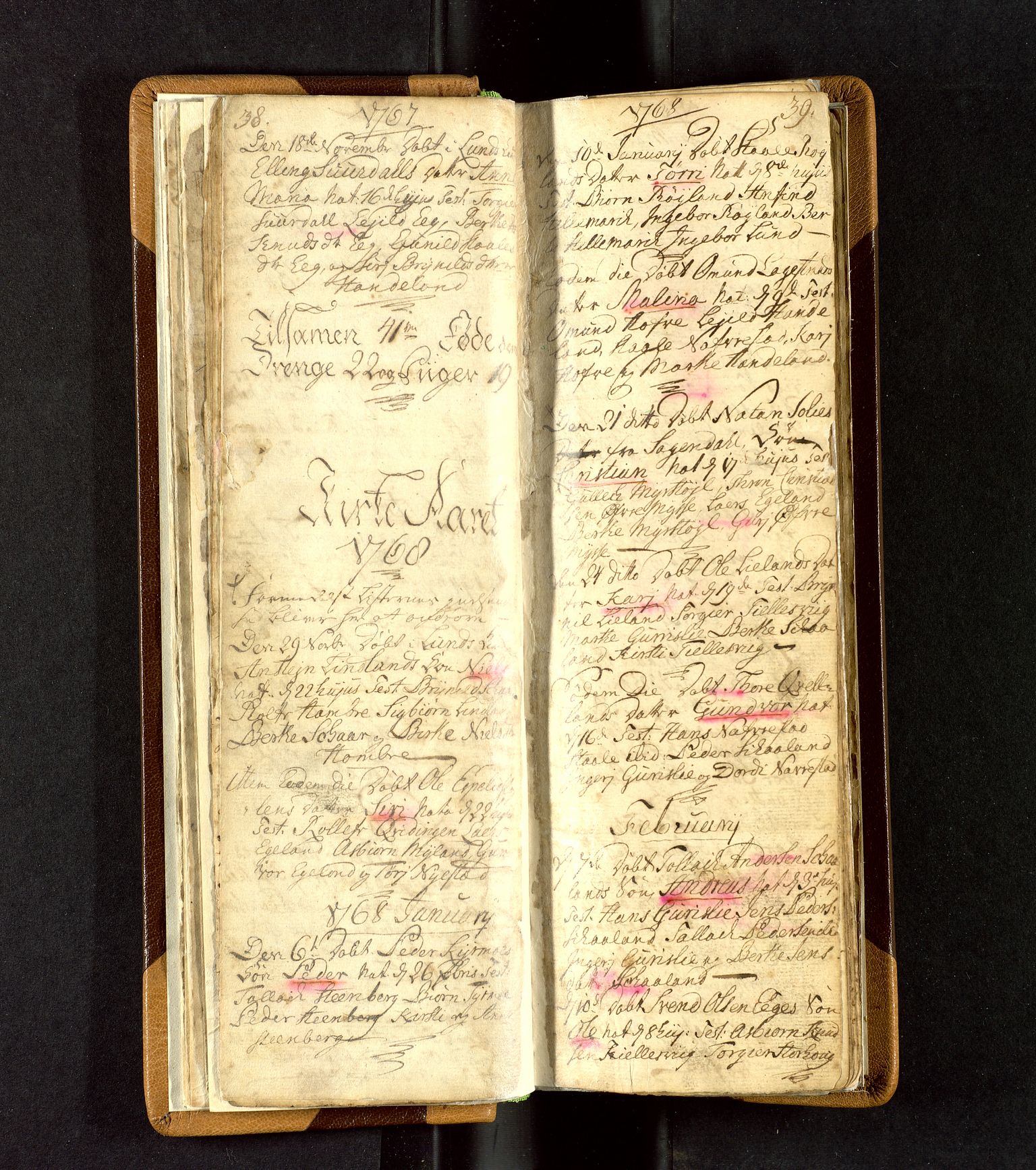 Lund sokneprestkontor, AV/SAST-A-101809/S06/L0003: Ministerialbok nr. A 3, 1761-1801, s. 38-39
