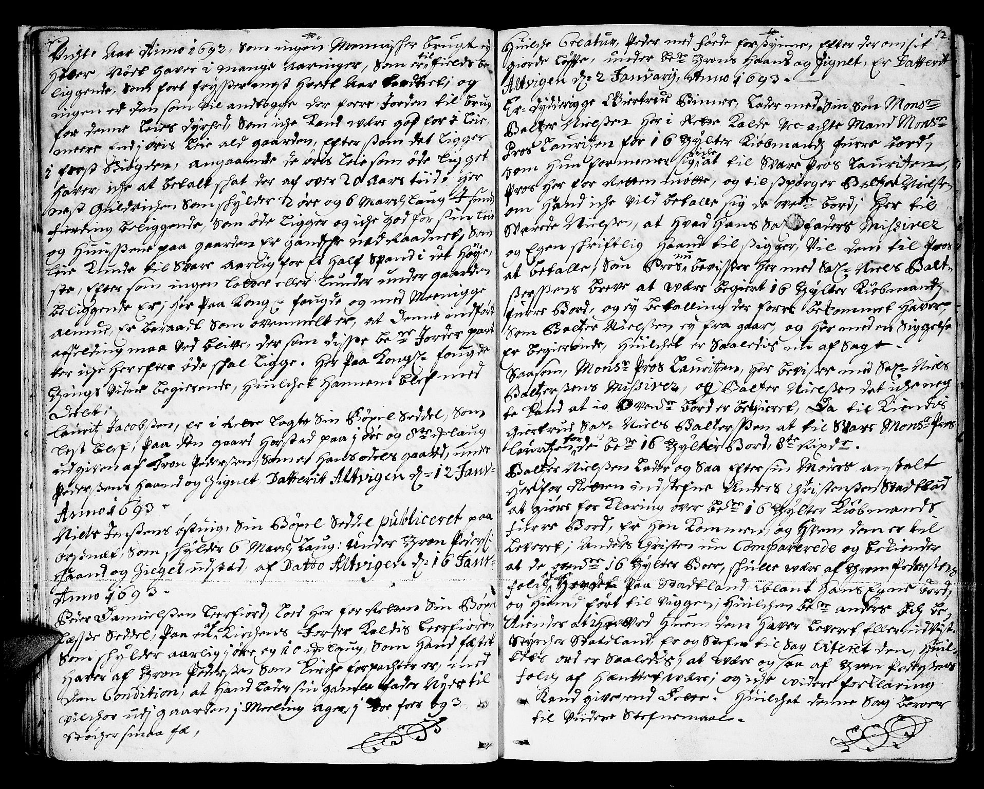 Namdal sorenskriveri, AV/SAT-A-4133/1/1/1A/L0002: Tingbok, 1693-1699, s. 11b-12a