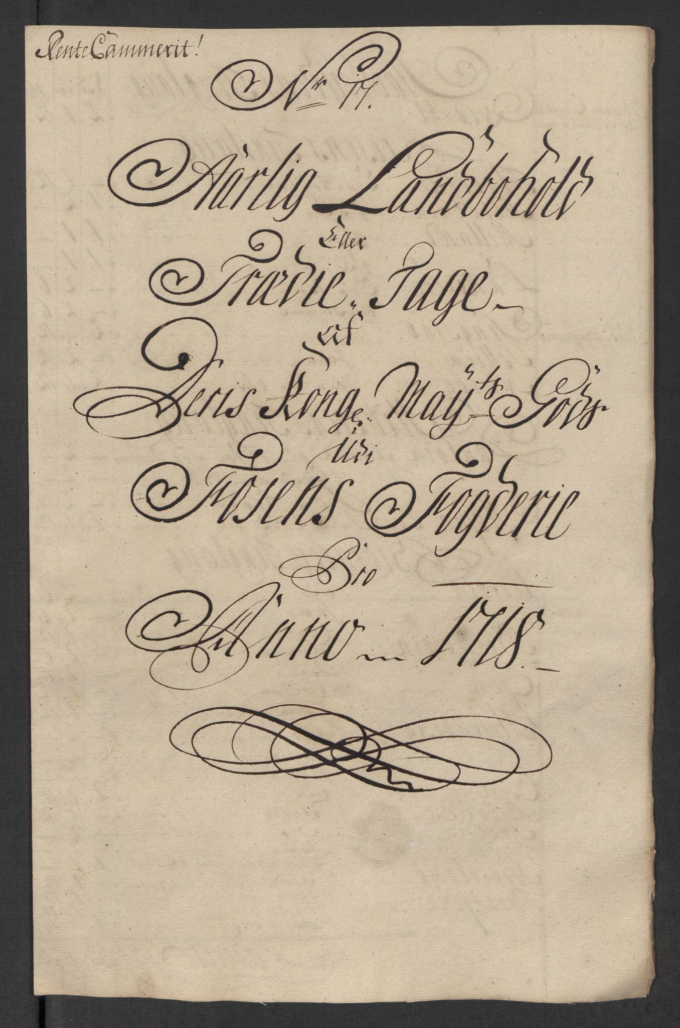 Rentekammeret inntil 1814, Reviderte regnskaper, Fogderegnskap, RA/EA-4092/R57/L3866: Fogderegnskap Fosen, 1718, s. 155