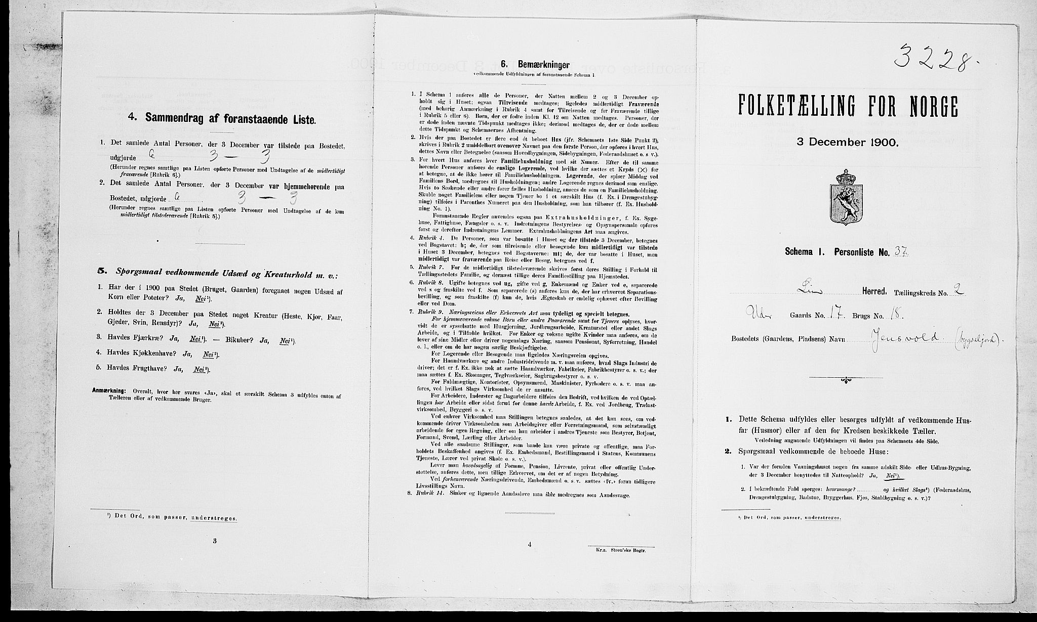 RA, Folketelling 1900 for 0626 Lier herred, 1900, s. 439