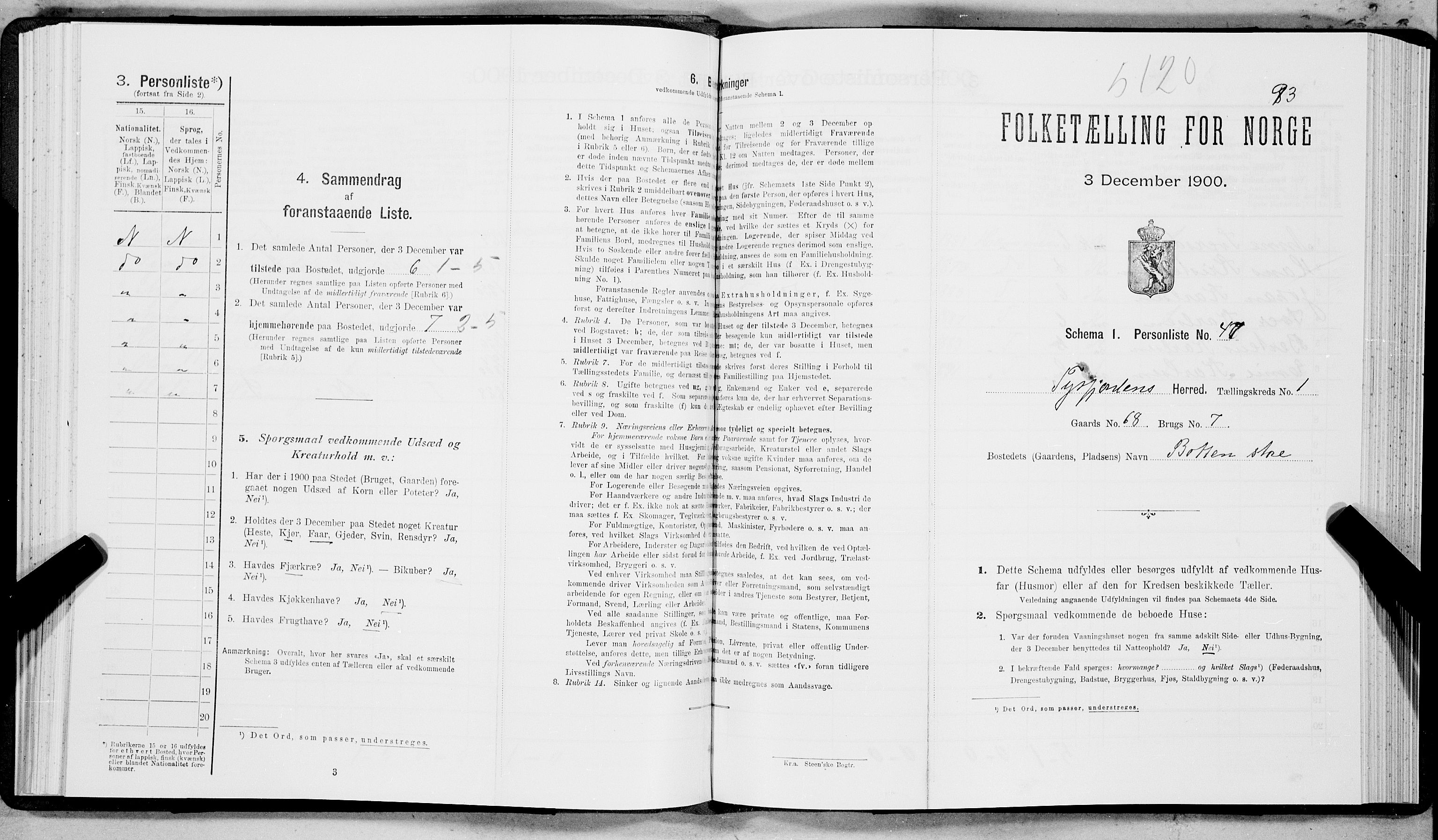SAT, Folketelling 1900 for 1850 Tysfjord herred, 1900, s. 106