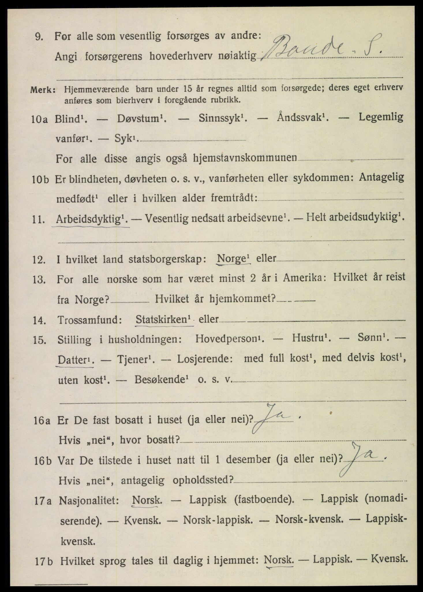 SAT, Folketelling 1920 for 1731 Sparbu herred, 1920, s. 4988