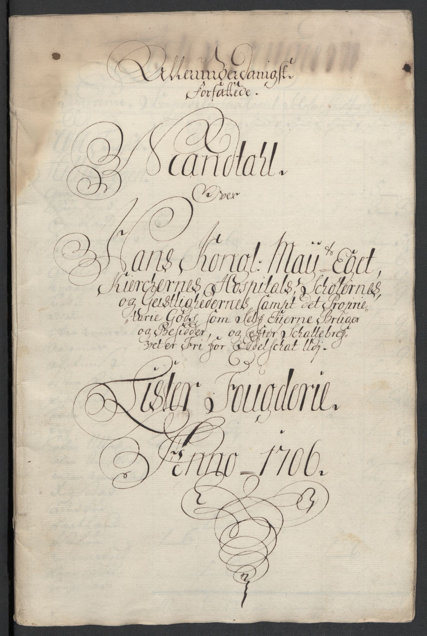 Rentekammeret inntil 1814, Reviderte regnskaper, Fogderegnskap, RA/EA-4092/R43/L2551: Fogderegnskap Lista og Mandal, 1705-1709, s. 334