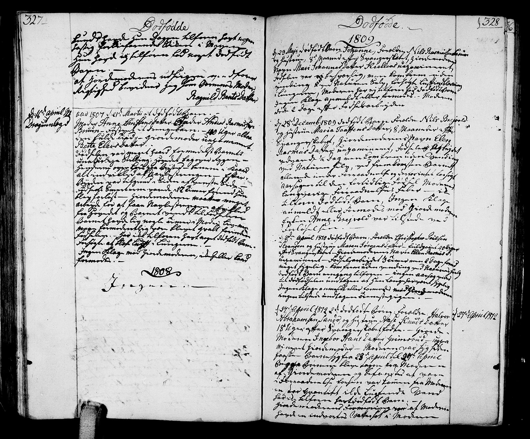 Sande Kirkebøker, AV/SAKO-A-53/F/Fa/L0002: Ministerialbok nr. 2, 1804-1814, s. 327-328