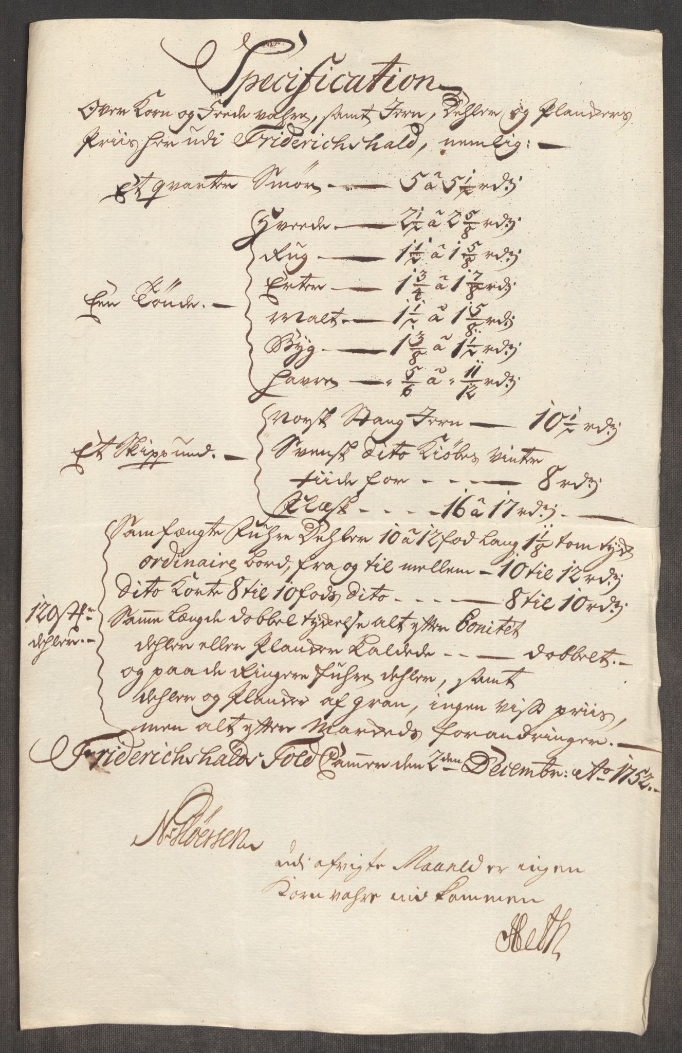 Rentekammeret inntil 1814, Realistisk ordnet avdeling, RA/EA-4070/Oe/L0004: [Ø1]: Priskuranter, 1749-1752, s. 751