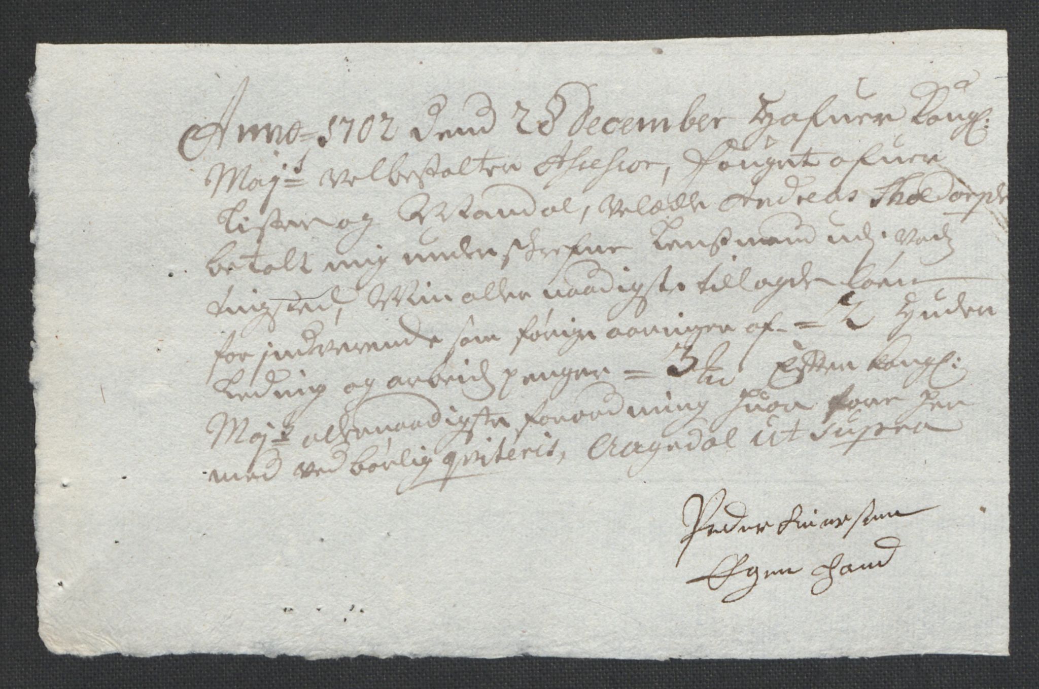 Rentekammeret inntil 1814, Reviderte regnskaper, Fogderegnskap, AV/RA-EA-4092/R43/L2549: Fogderegnskap Lista og Mandal, 1701-1702, s. 297