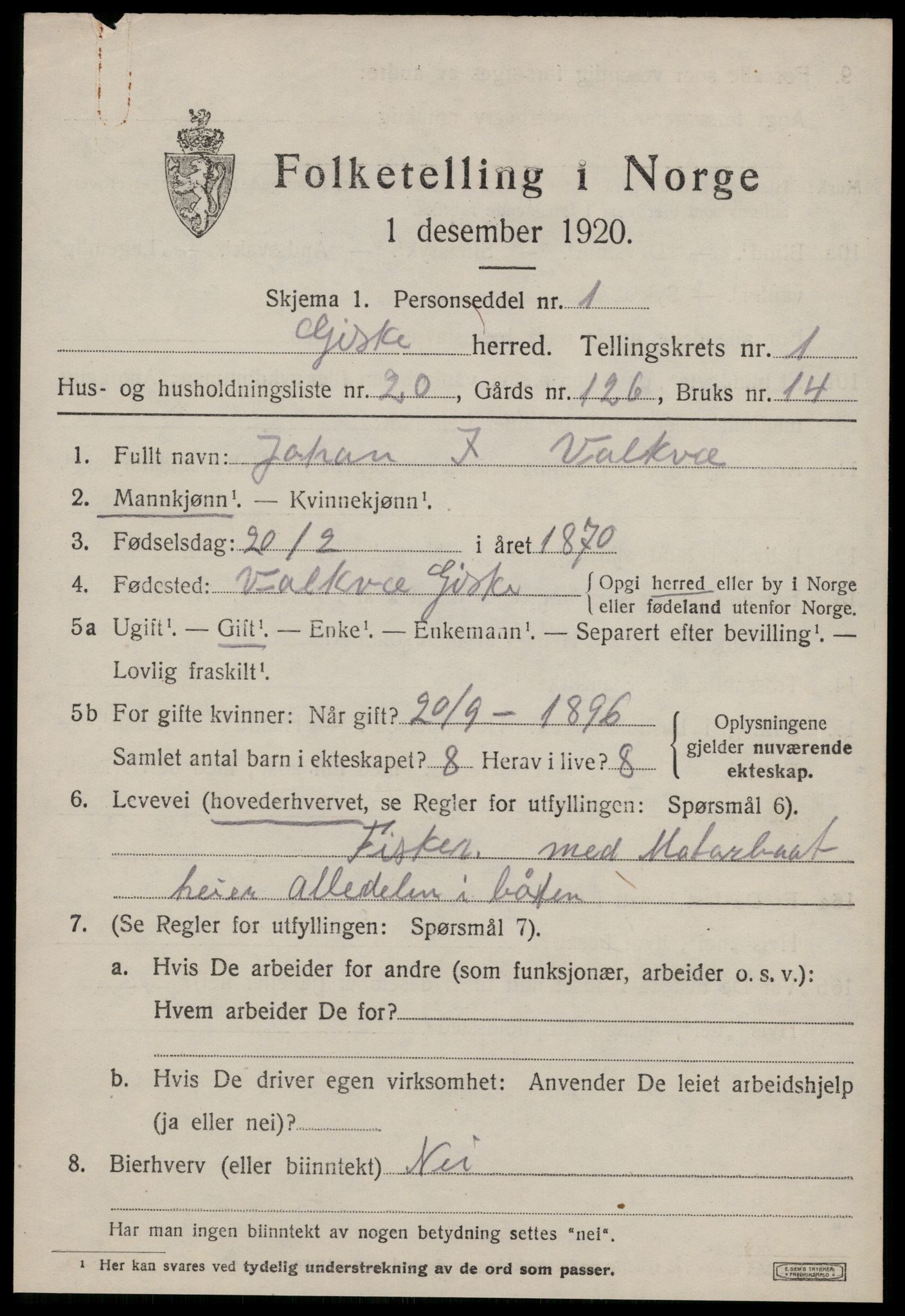 SAT, Folketelling 1920 for 1532 Giske herred, 1920, s. 844