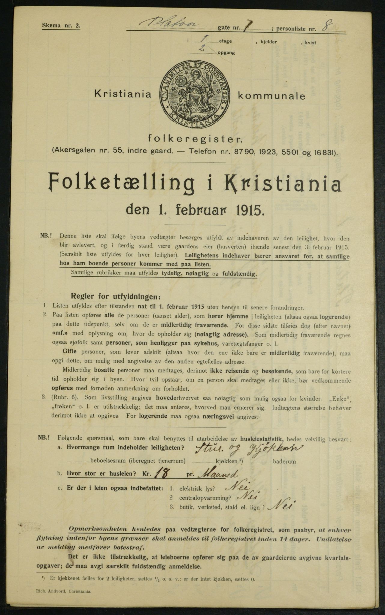 OBA, Kommunal folketelling 1.2.1915 for Kristiania, 1915, s. 79597