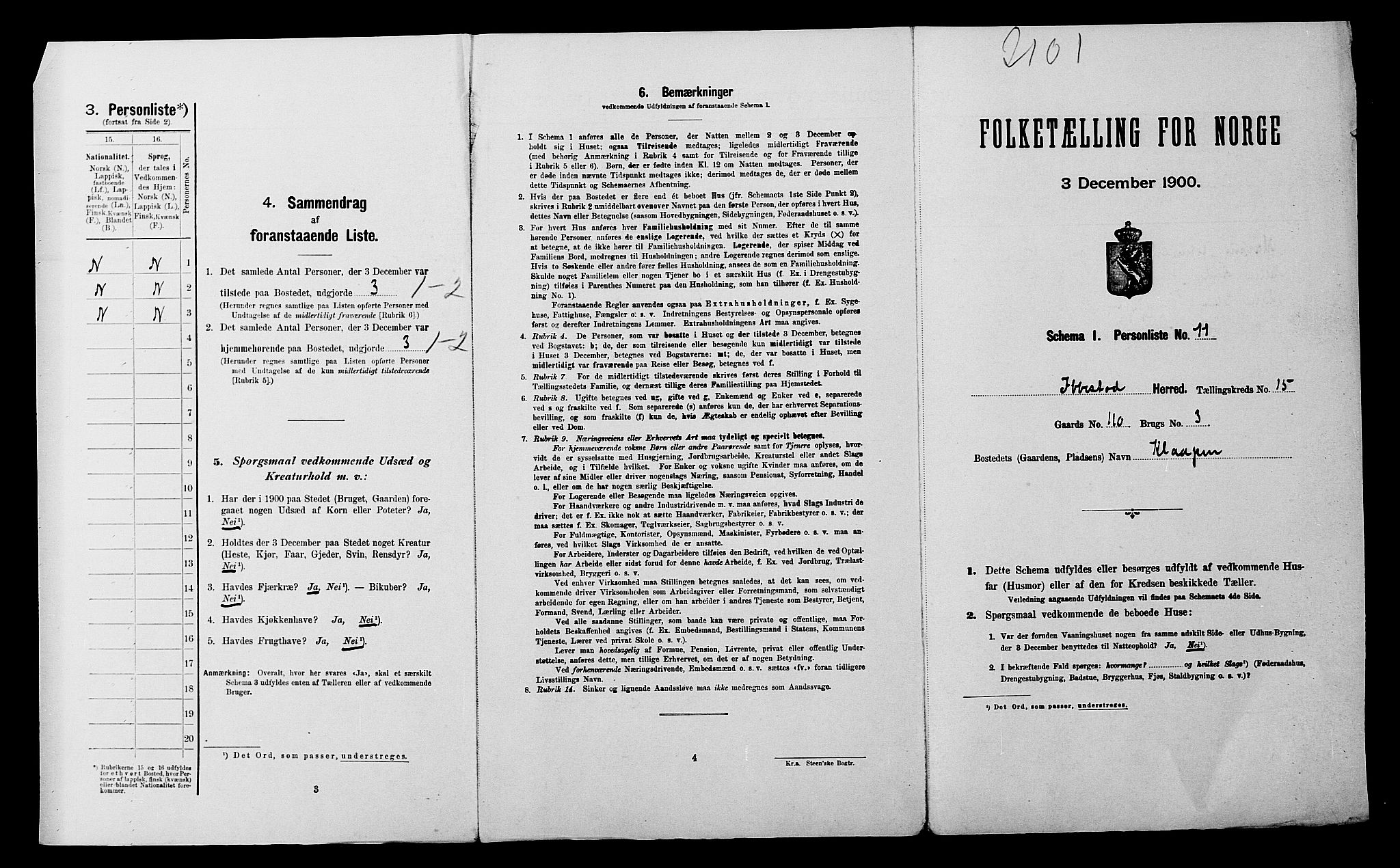SATØ, Folketelling 1900 for 1917 Ibestad herred, 1900, s. 2055