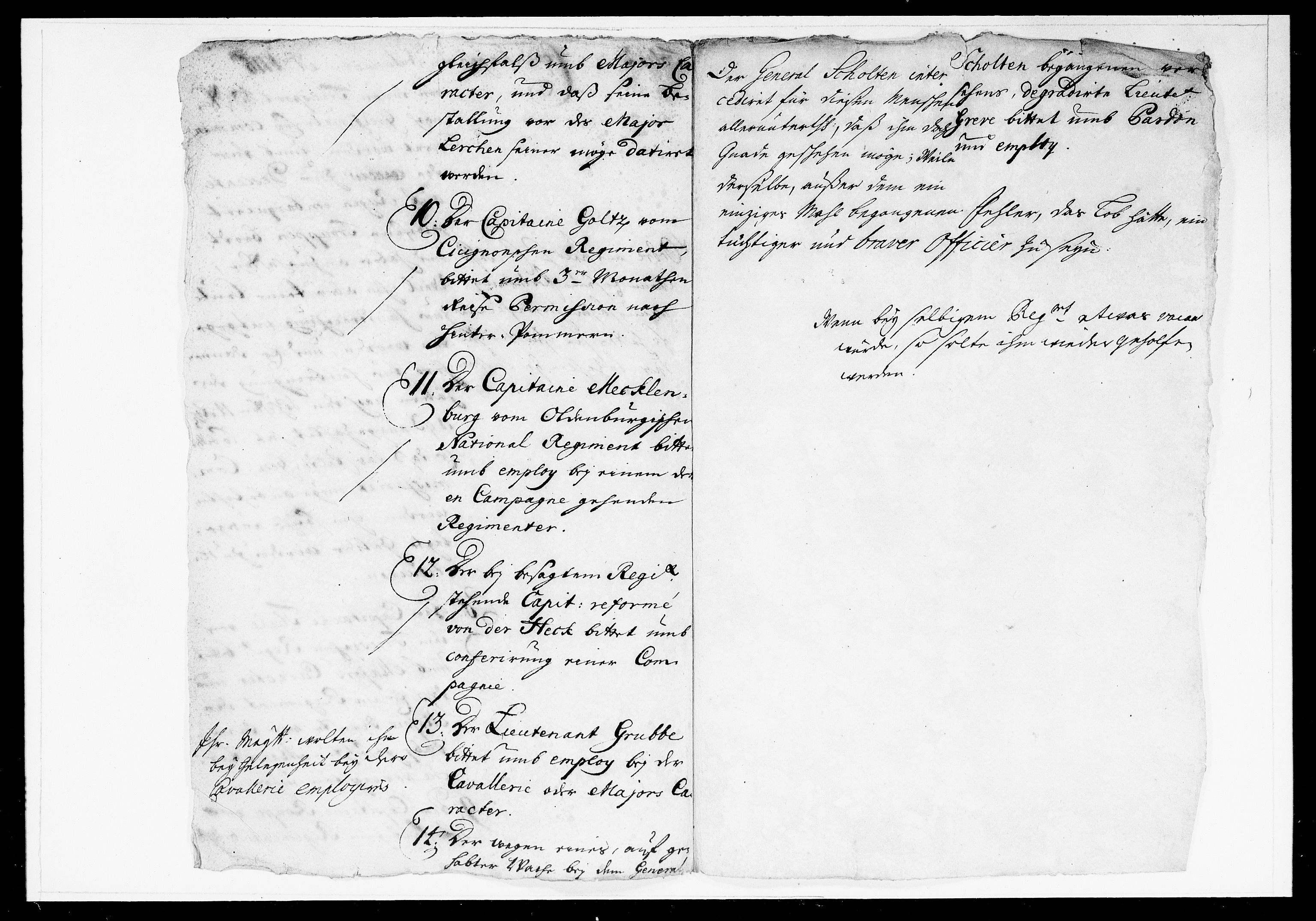 Krigskollegiet, Krigskancelliet, DRA/A-0006/-/1025-1036: Refererede sager, 1716, s. 96