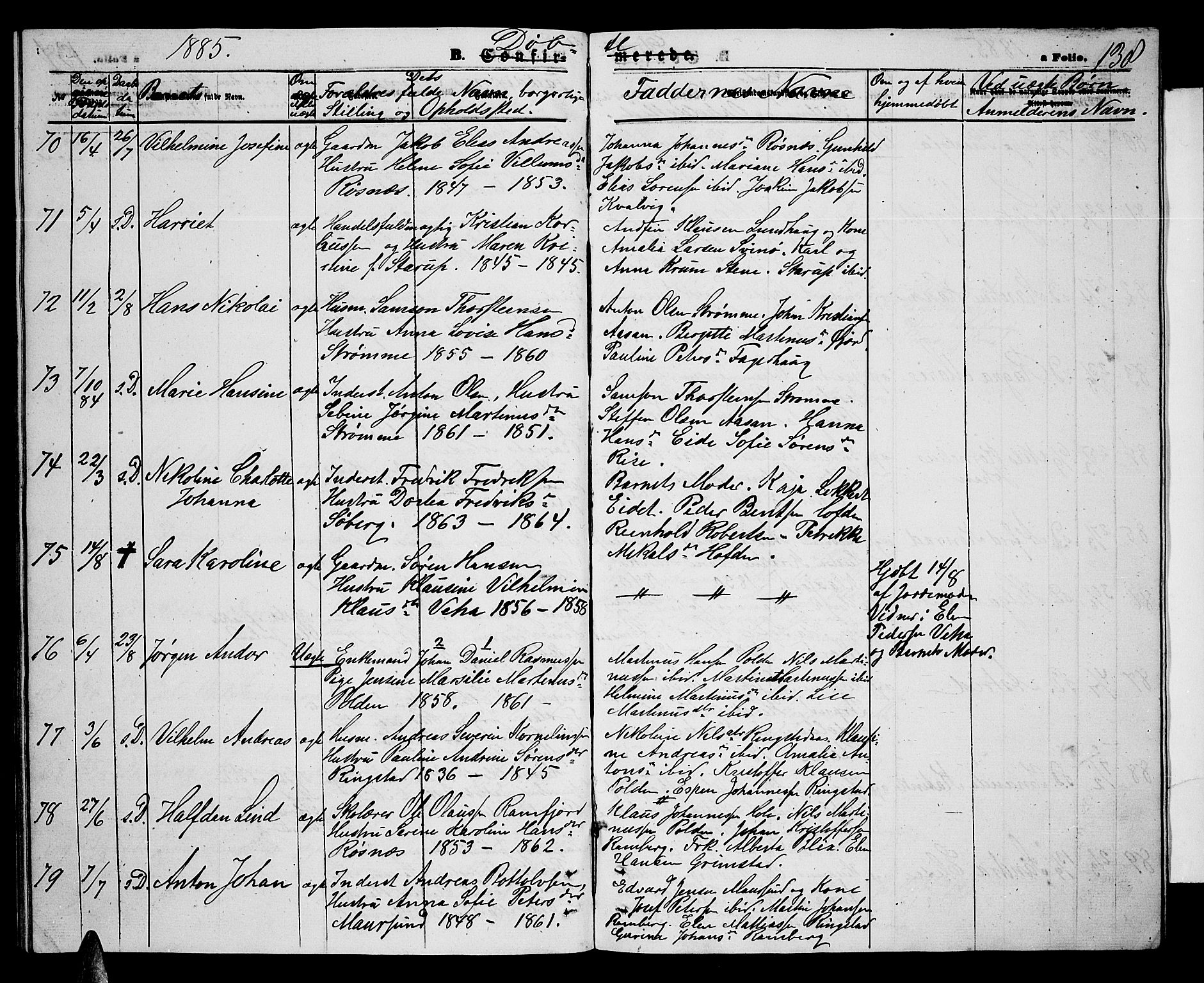 Ministerialprotokoller, klokkerbøker og fødselsregistre - Nordland, AV/SAT-A-1459/891/L1314: Klokkerbok nr. 891C03, 1870-1885, s. 138