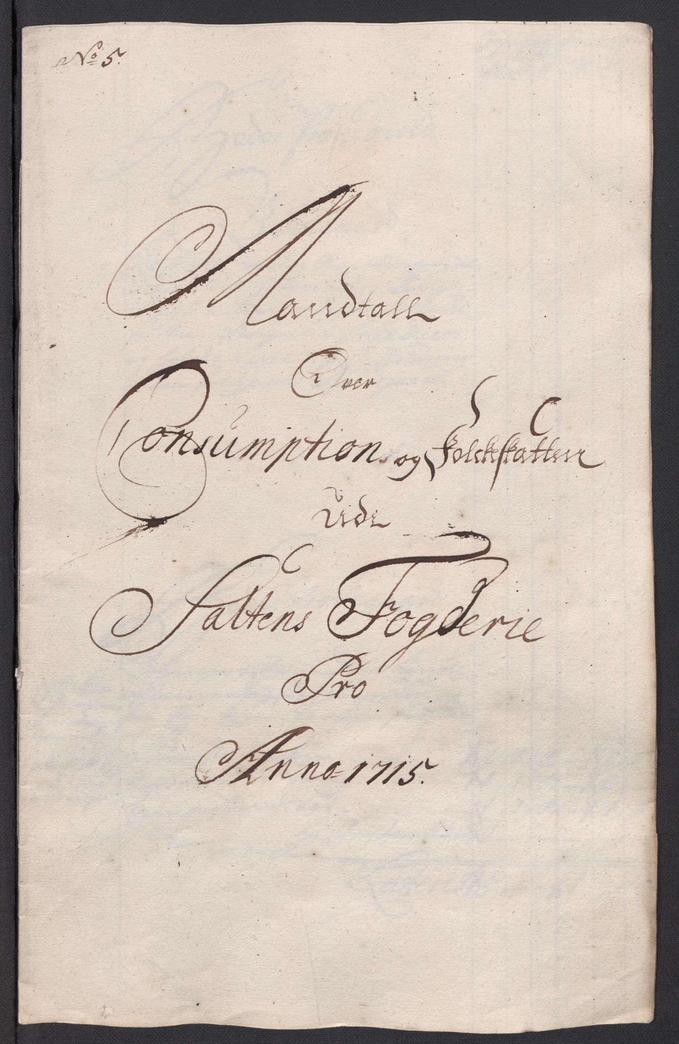 Rentekammeret inntil 1814, Reviderte regnskaper, Fogderegnskap, RA/EA-4092/R66/L4585: Fogderegnskap Salten, 1715, s. 84
