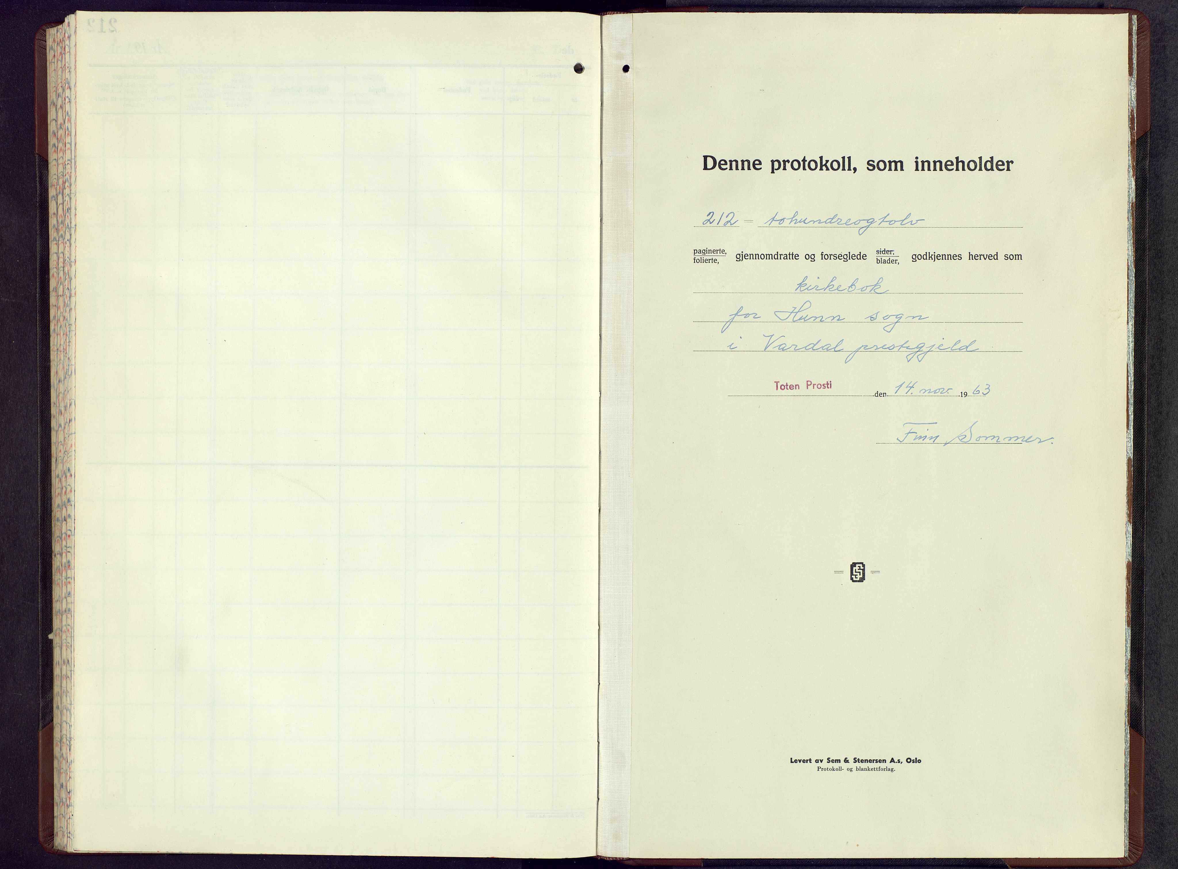 Vardal prestekontor, SAH/PREST-100/H/Ha/Hab/L0022: Klokkerbok nr. 22, 1963-1968
