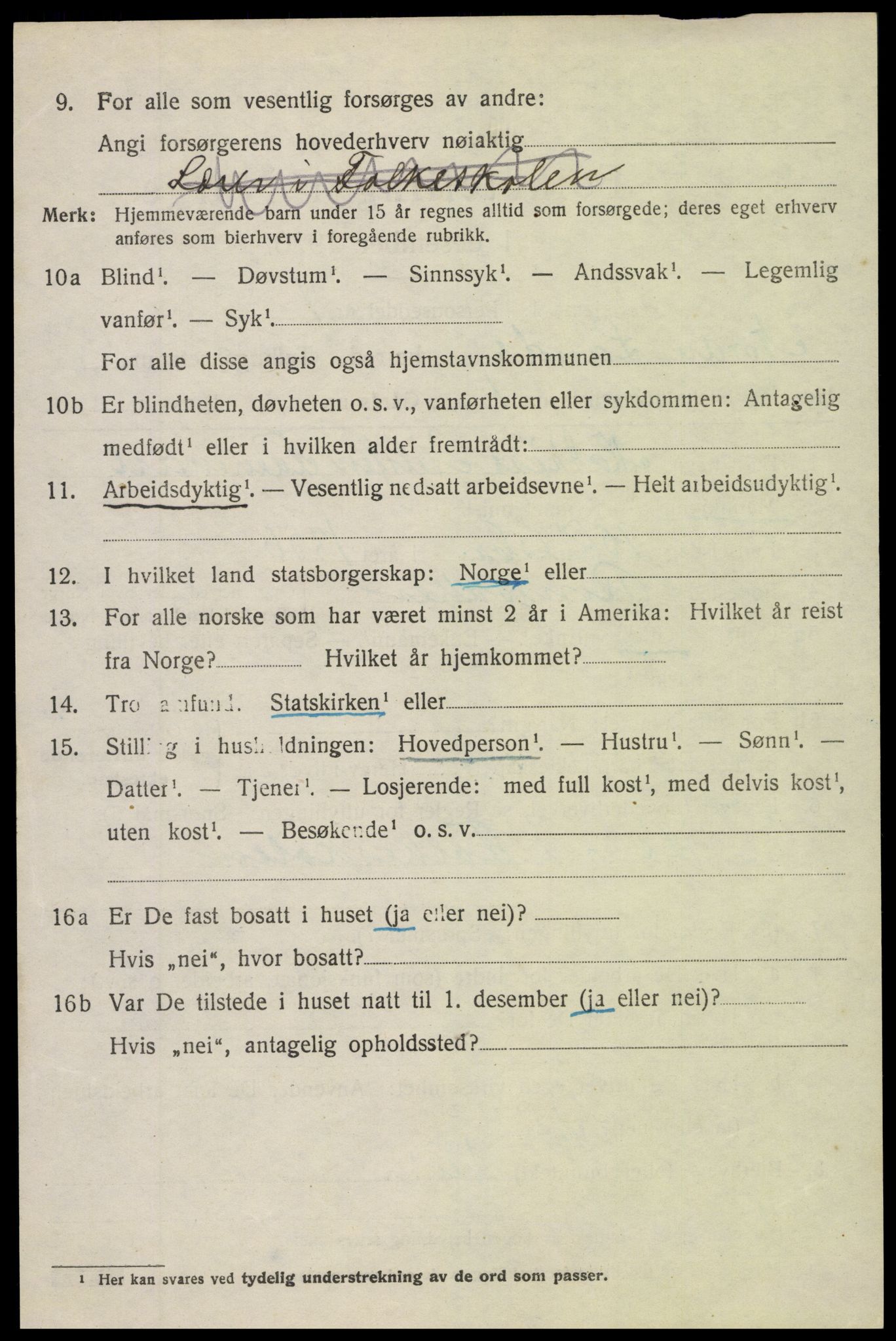 SAH, Folketelling 1920 for 0538 Nordre Land herred, 1920, s. 5263