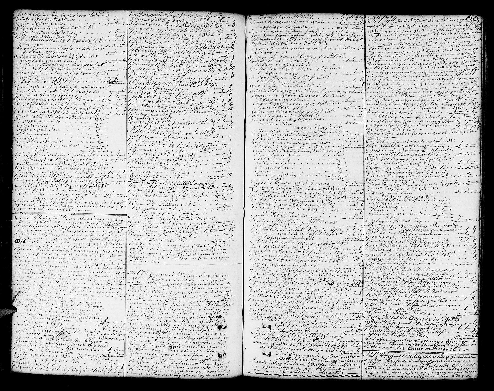 Sunnhordland sorenskrivar, SAB/A-2401/1/H/Ha/Haa/L0006: Skifteprotokollar. Register på lesesal. Fol. 1061- ut, 1743-1749, s. 65b-66a