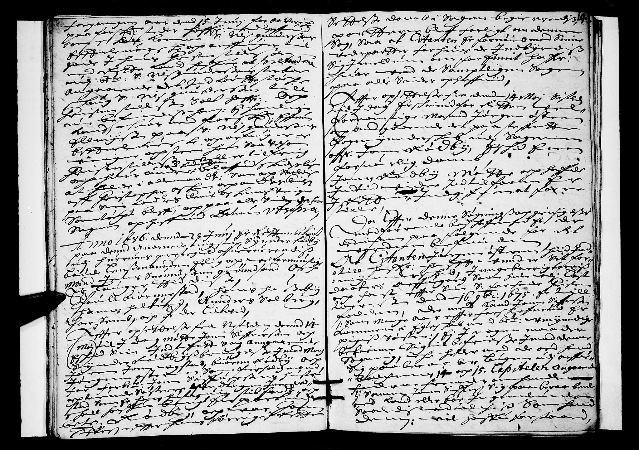 Lier, Røyken og Hurum sorenskriveri, AV/SAKO-A-89/F/Fa/L0027: Tingbok, 1686, s. 19