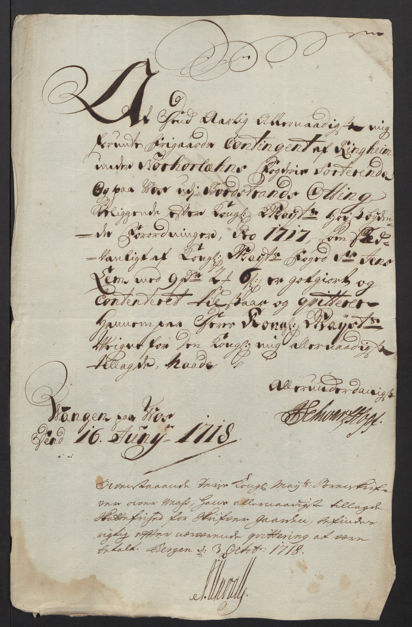 Rentekammeret inntil 1814, Reviderte regnskaper, Fogderegnskap, AV/RA-EA-4092/R51/L3201: Fogderegnskap Nordhordland og Voss, 1717, s. 224