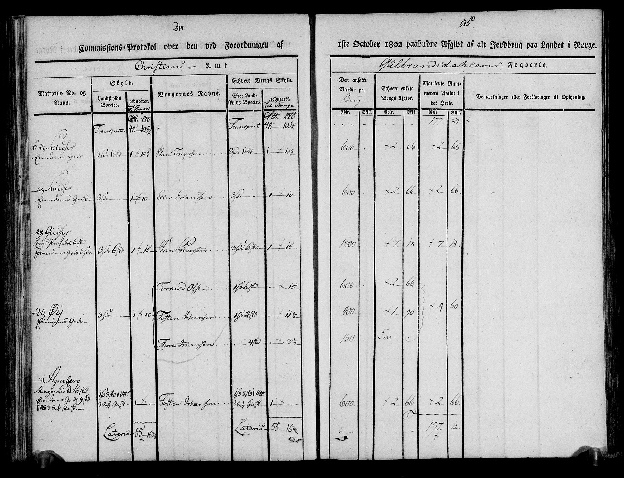 Rentekammeret inntil 1814, Realistisk ordnet avdeling, AV/RA-EA-4070/N/Ne/Nea/L0039: Gudbrandsdalen fogderi. Kommisjonsprotokoll, 1803, s. 263