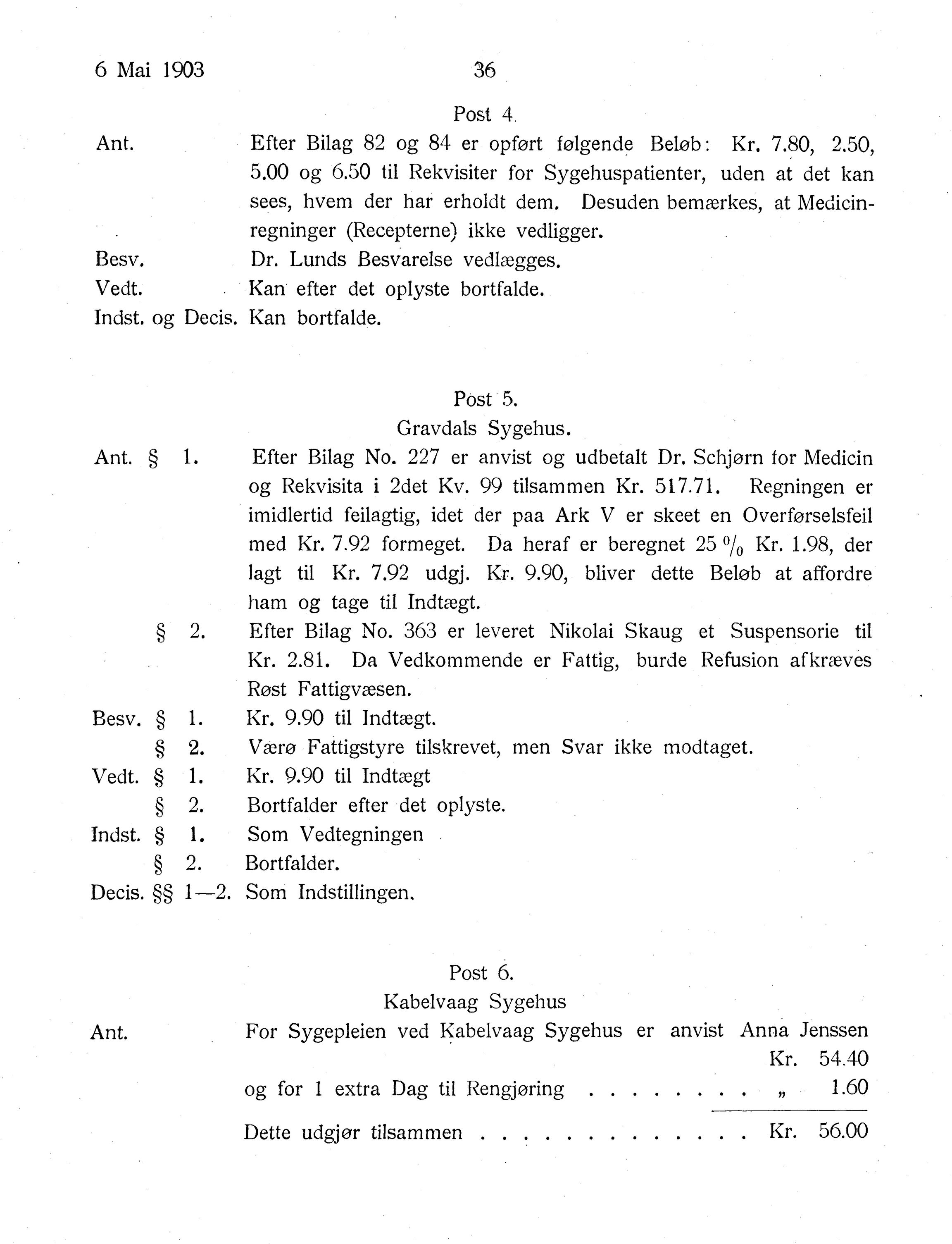 Nordland Fylkeskommune. Fylkestinget, AIN/NFK-17/176/A/Ac/L0026: Fylkestingsforhandlinger 1903, 1903