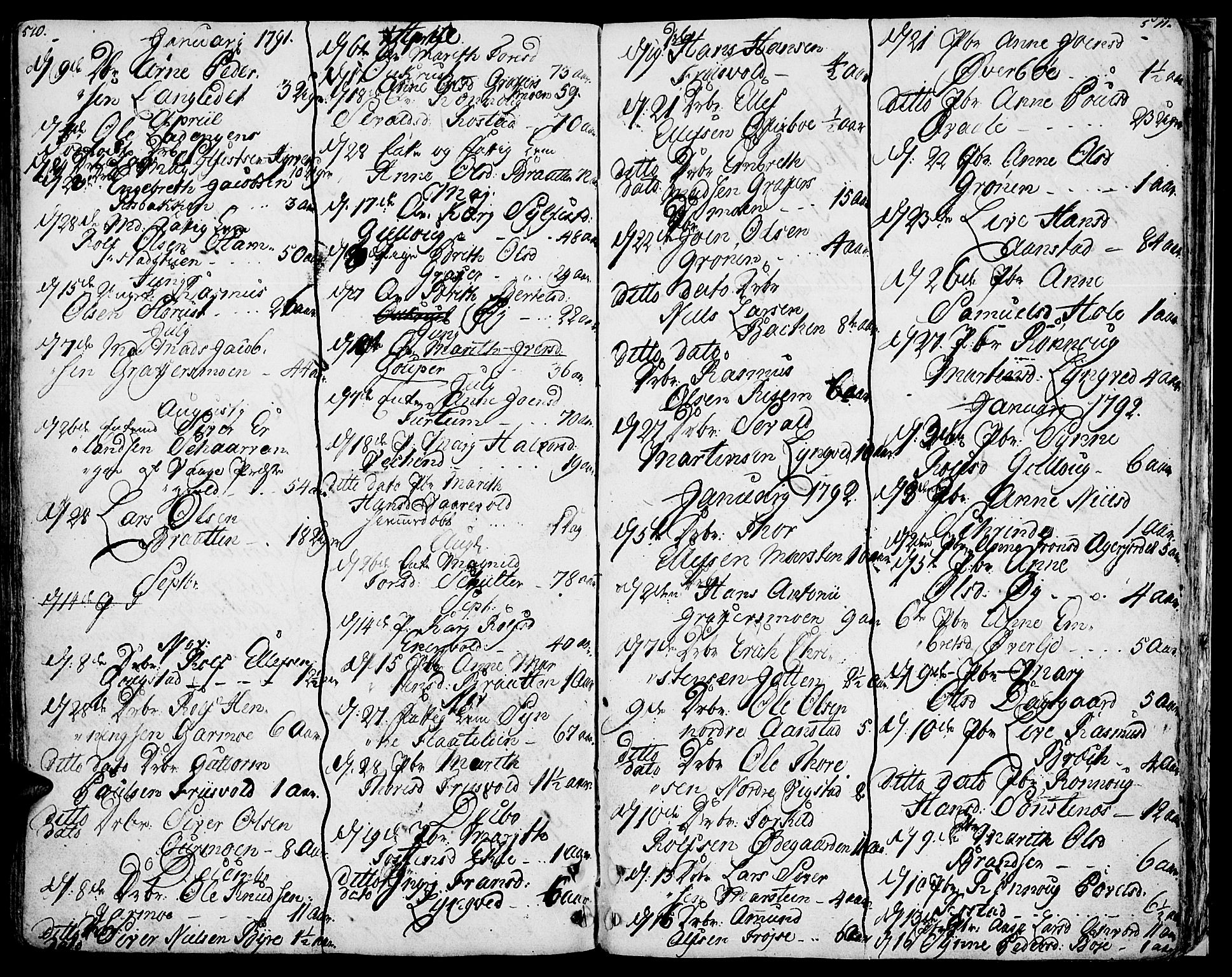 Lom prestekontor, AV/SAH-PREST-070/K/L0002: Ministerialbok nr. 2, 1749-1801, s. 510-511