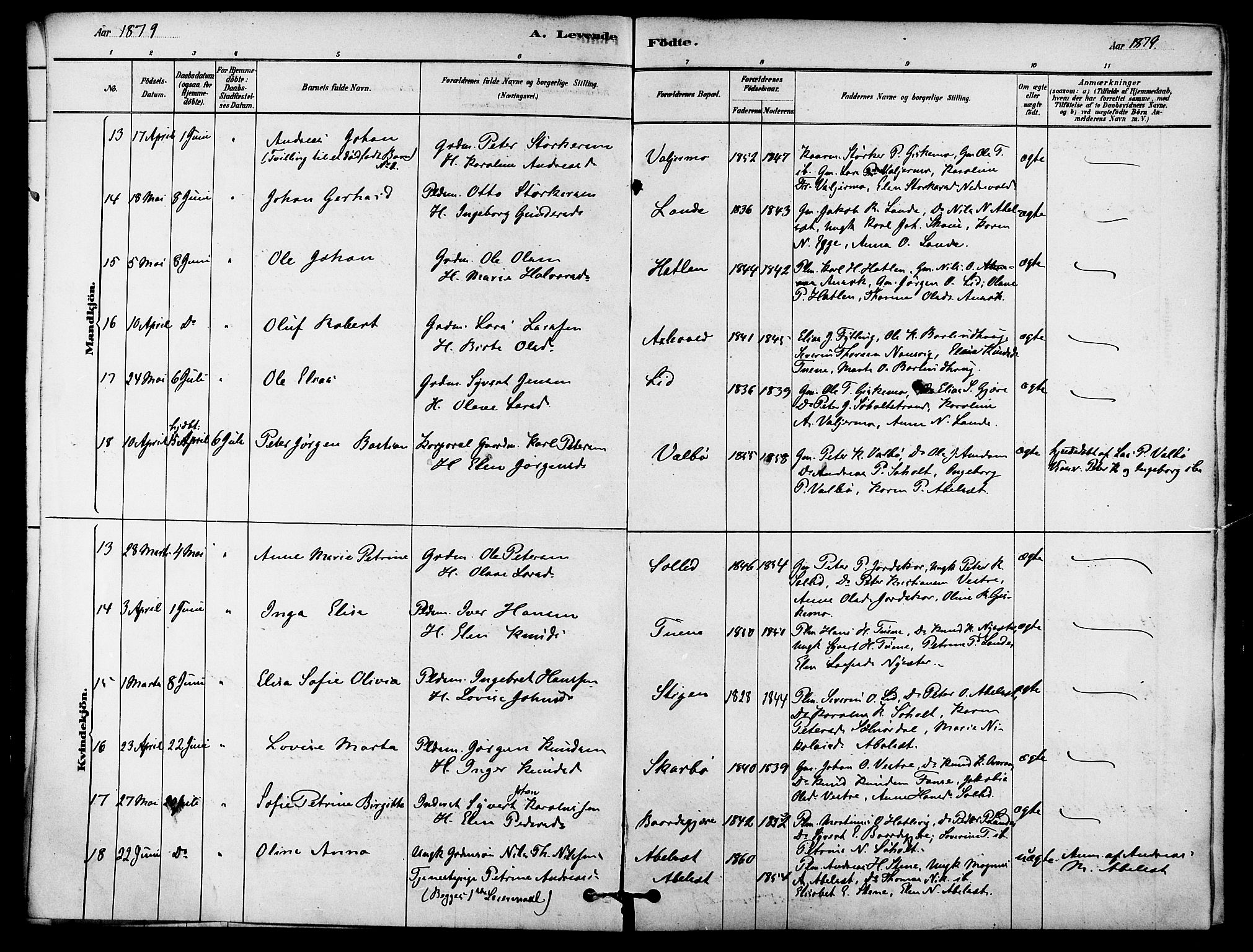 Ministerialprotokoller, klokkerbøker og fødselsregistre - Møre og Romsdal, AV/SAT-A-1454/522/L0315: Ministerialbok nr. 522A10, 1878-1890