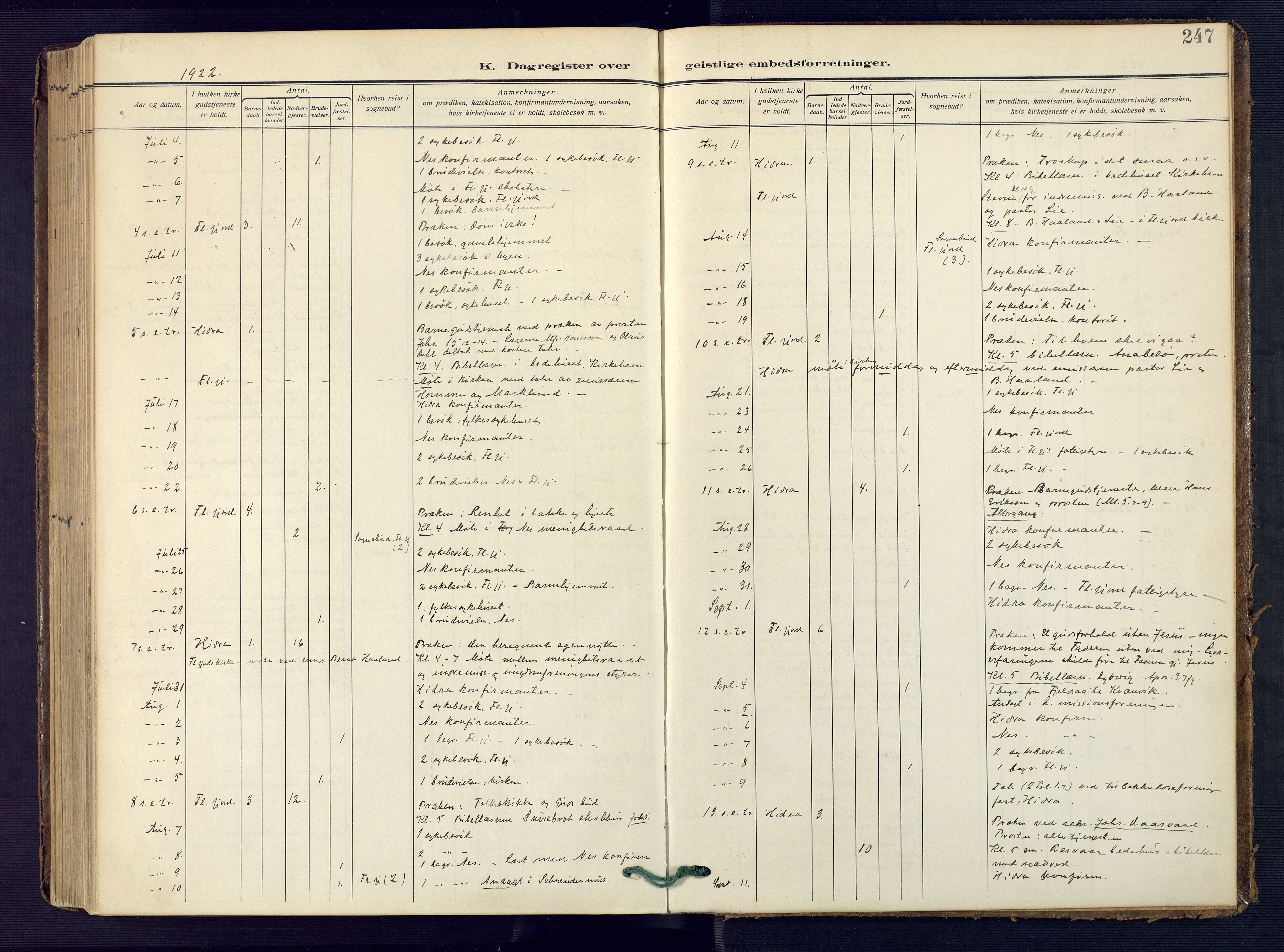 Flekkefjord sokneprestkontor, AV/SAK-1111-0012/F/Fa/Faa/L0003: Ministerialbok nr. A 3, 1913-1928, s. 247