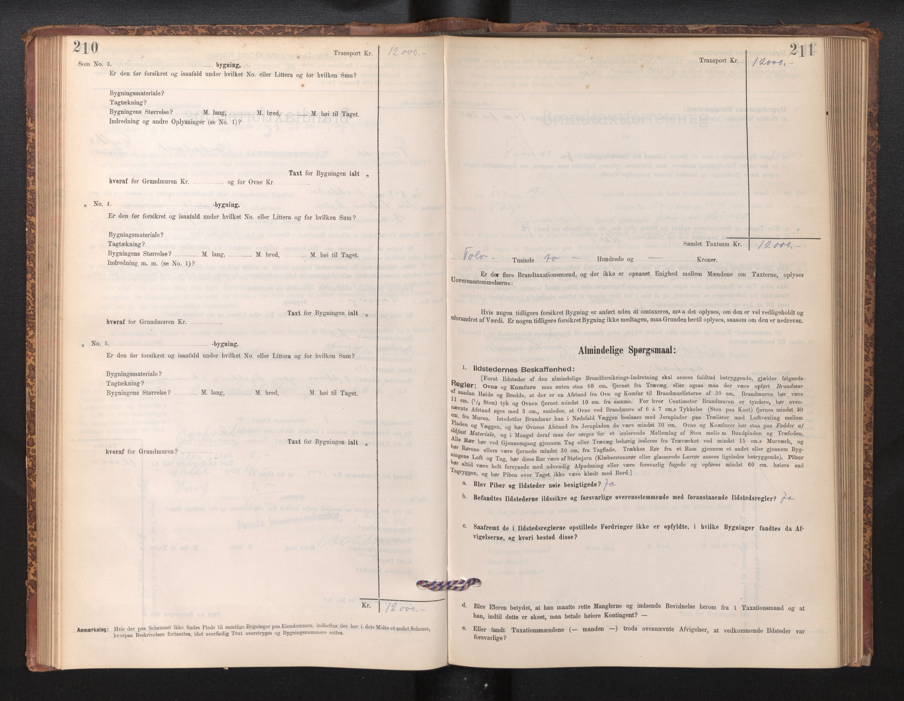 Lensmannen i Finnås, AV/SAB-A-31901/0012/L0002: Branntakstprotokoll, skjematakst, 1894-1954, s. 210-211