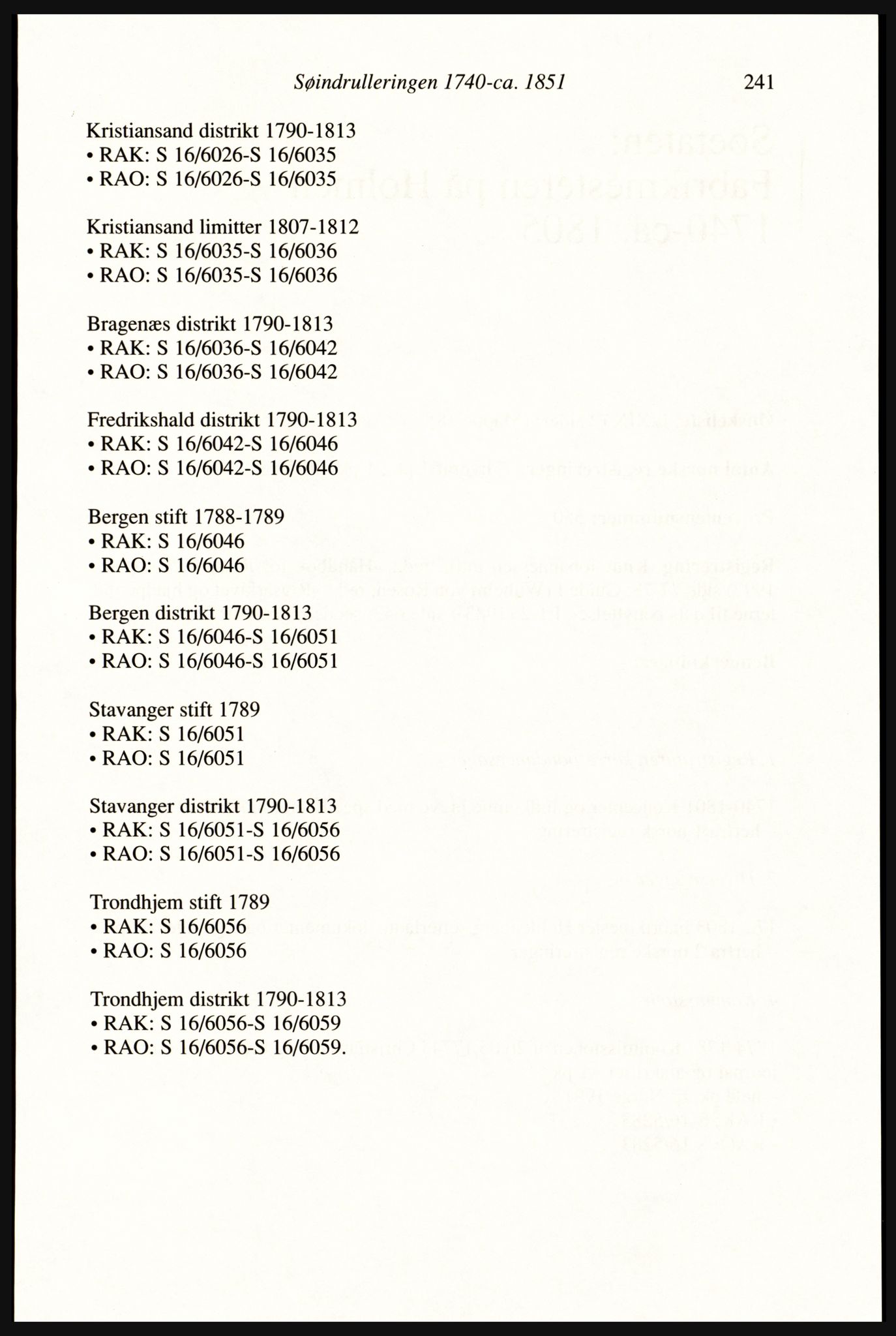 Publikasjoner utgitt av Arkivverket, PUBL/PUBL-001/A/0002: Erik Gøbel: NOREG, Tværregistratur over norgesrelevant materiale i Rigsarkivet i København (2000), 2000, s. 243