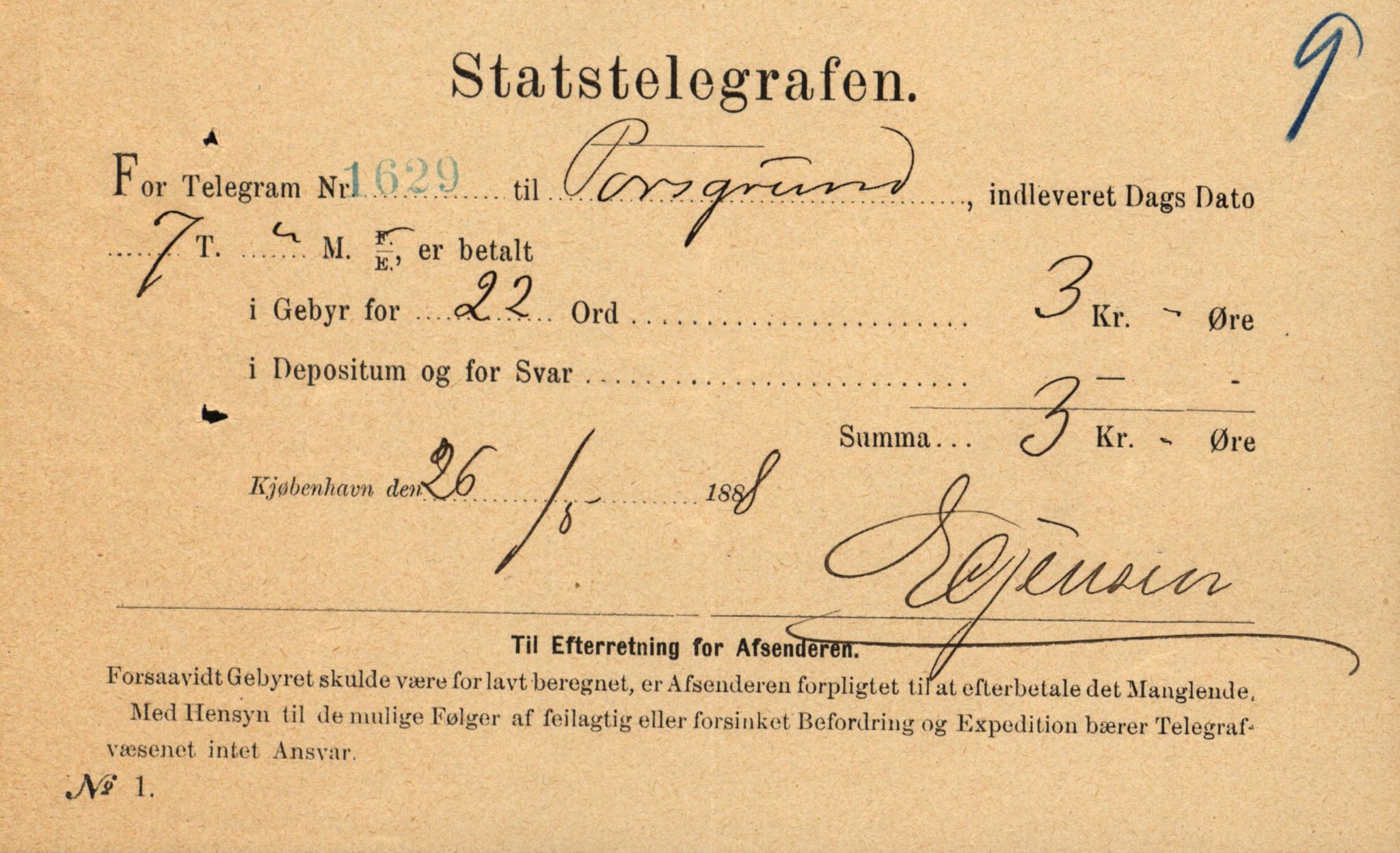 Pa 63 - Østlandske skibsassuranceforening, VEMU/A-1079/G/Ga/L0021/0004: Havaridokumenter / India, Jacbez, Jarlsberg, Kong Carl, Josephine, 1888, s. 44