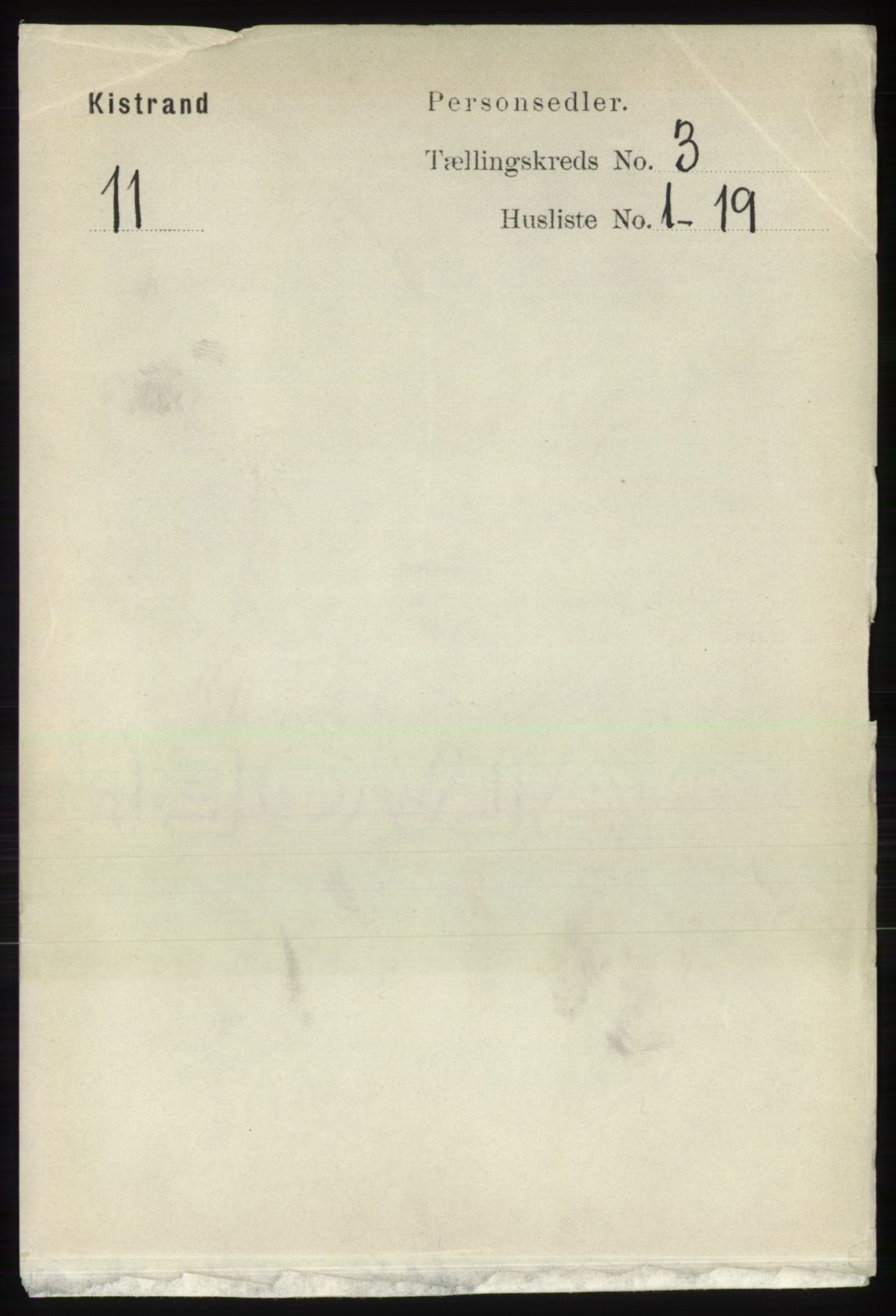RA, Folketelling 1891 for 2020 Kistrand herred, 1891, s. 1269