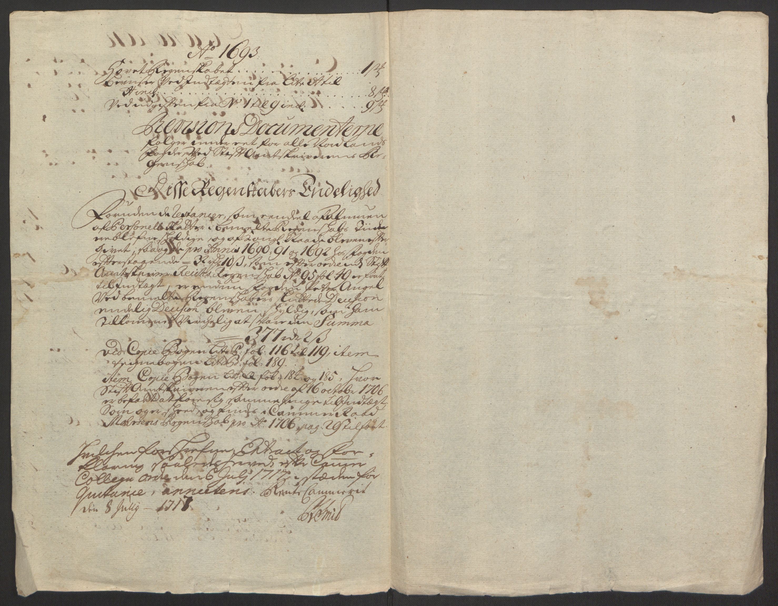 Rentekammeret inntil 1814, Reviderte regnskaper, Fogderegnskap, RA/EA-4092/R65/L4505: Fogderegnskap Helgeland, 1693-1696, s. 10
