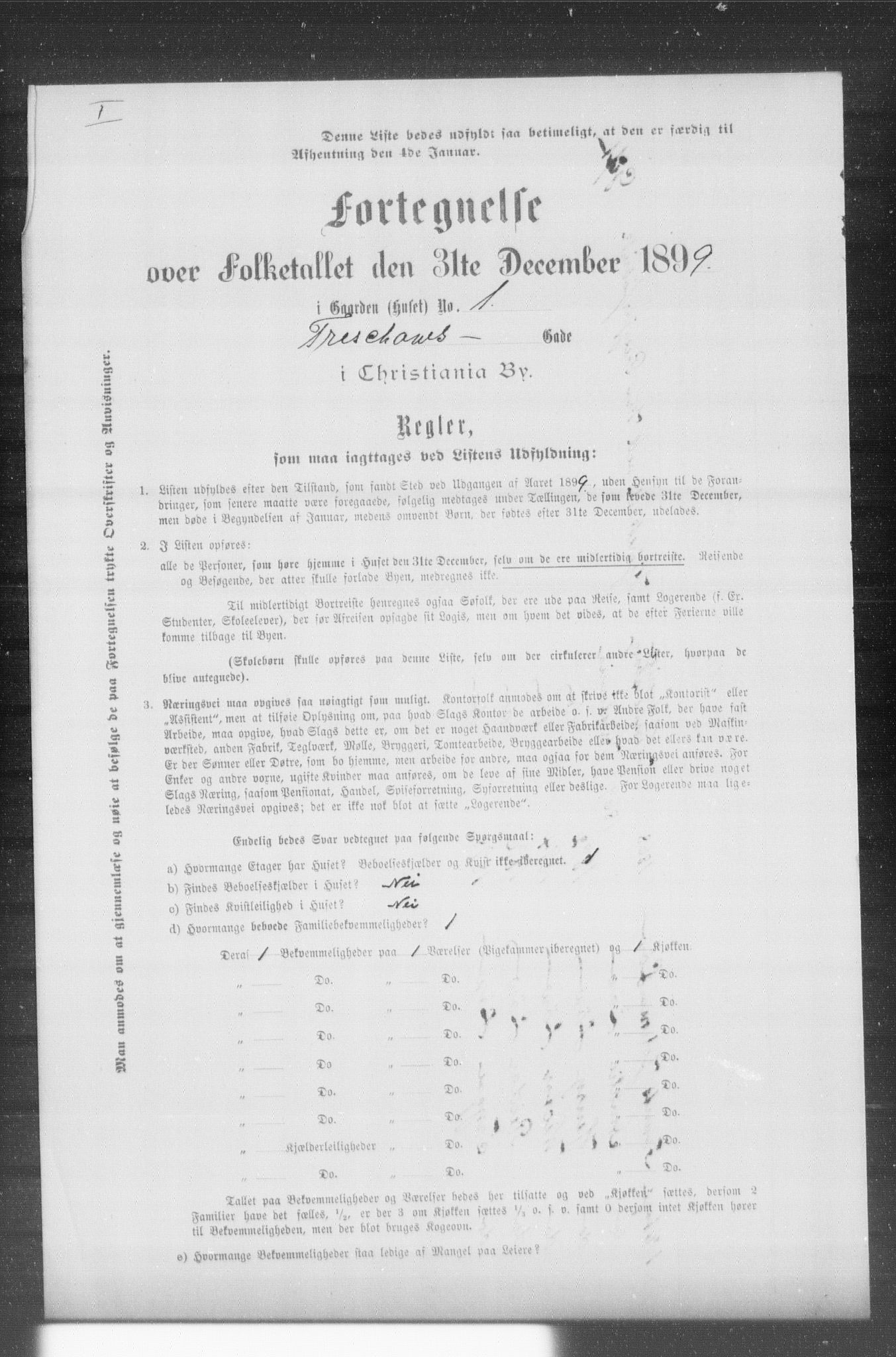 OBA, Kommunal folketelling 31.12.1899 for Kristiania kjøpstad, 1899, s. 14914