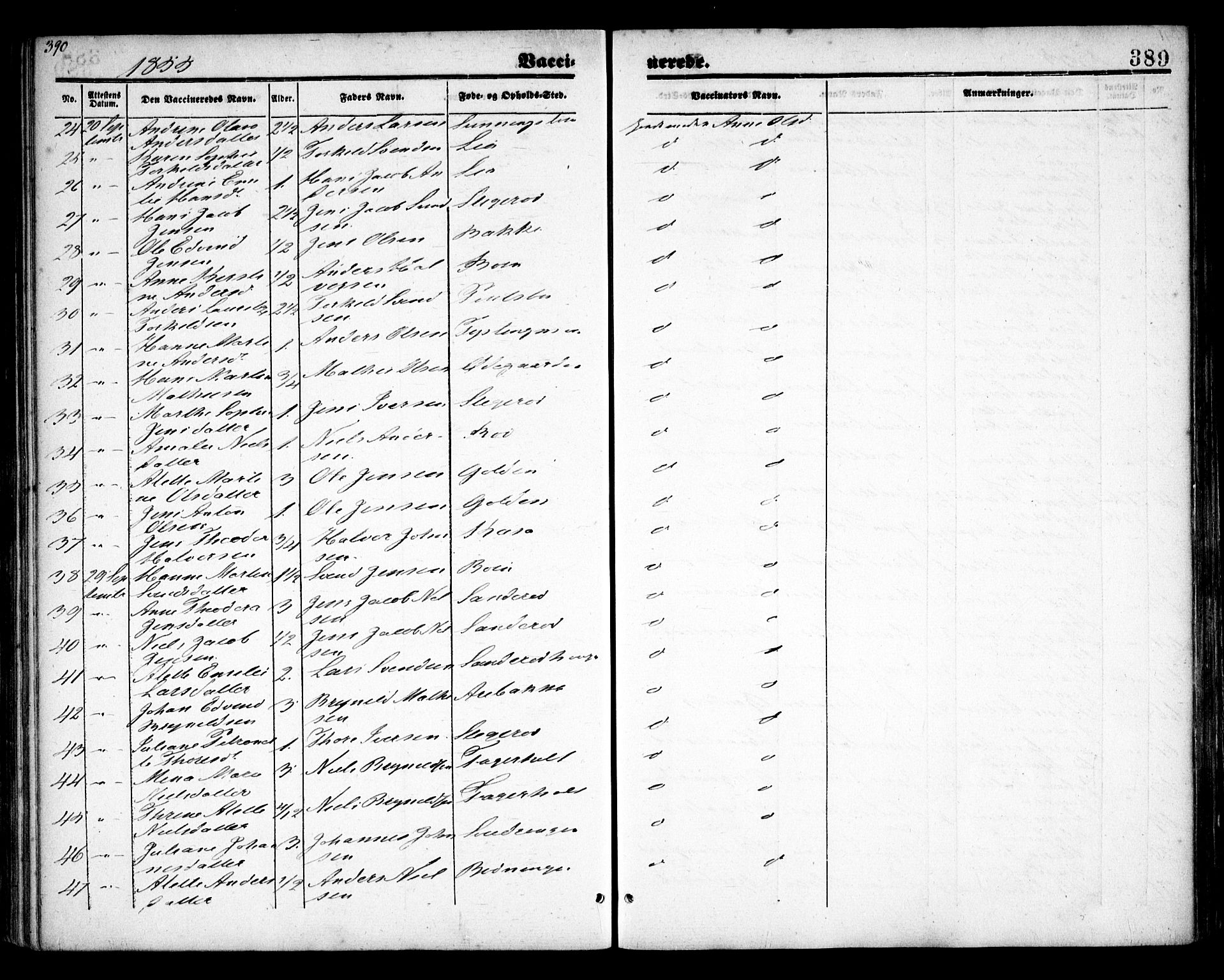 Idd prestekontor Kirkebøker, AV/SAO-A-10911/F/Fc/L0004b: Ministerialbok nr. III 4B, 1848-1860, s. 389