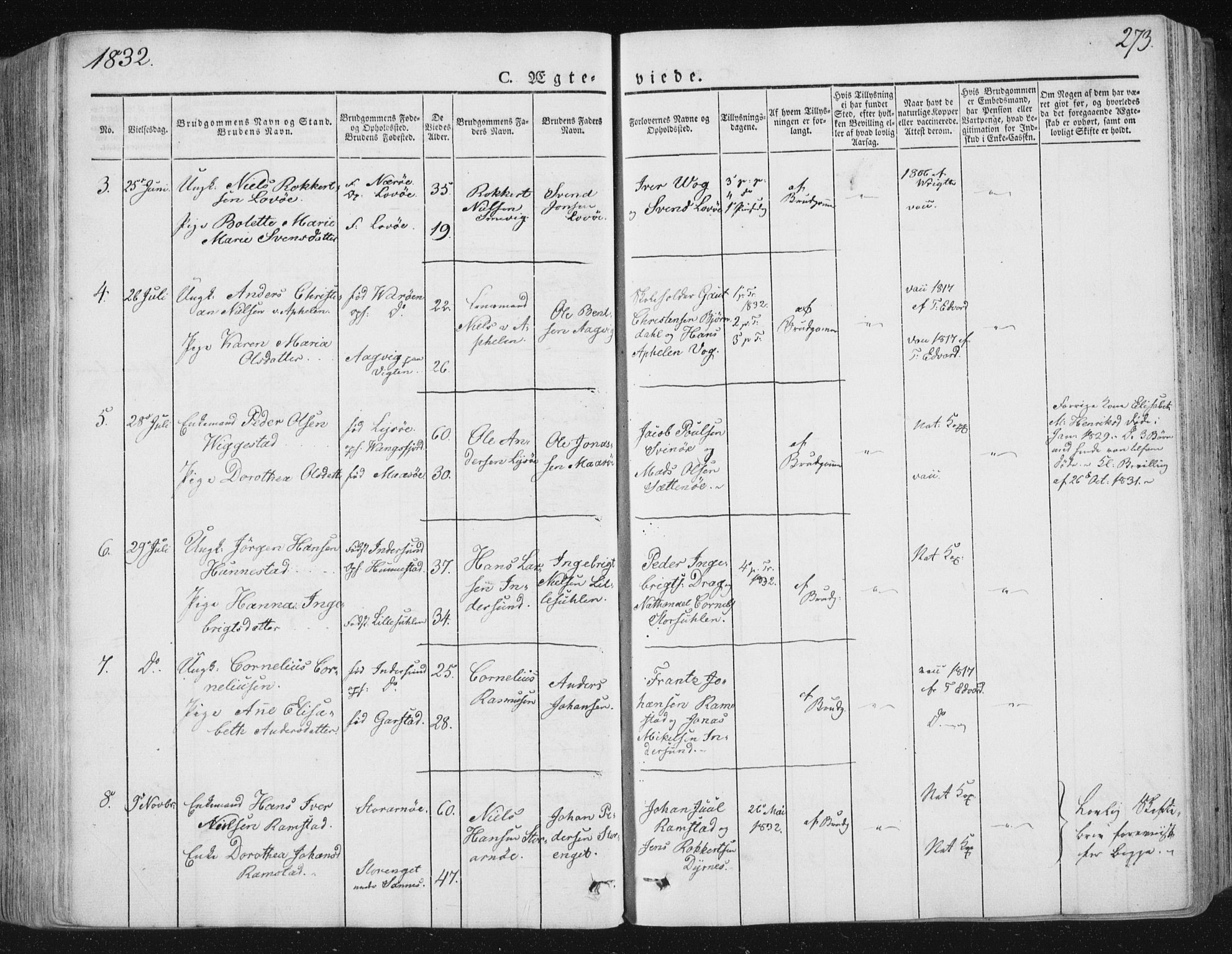 Ministerialprotokoller, klokkerbøker og fødselsregistre - Nord-Trøndelag, AV/SAT-A-1458/784/L0669: Ministerialbok nr. 784A04, 1829-1859, s. 273